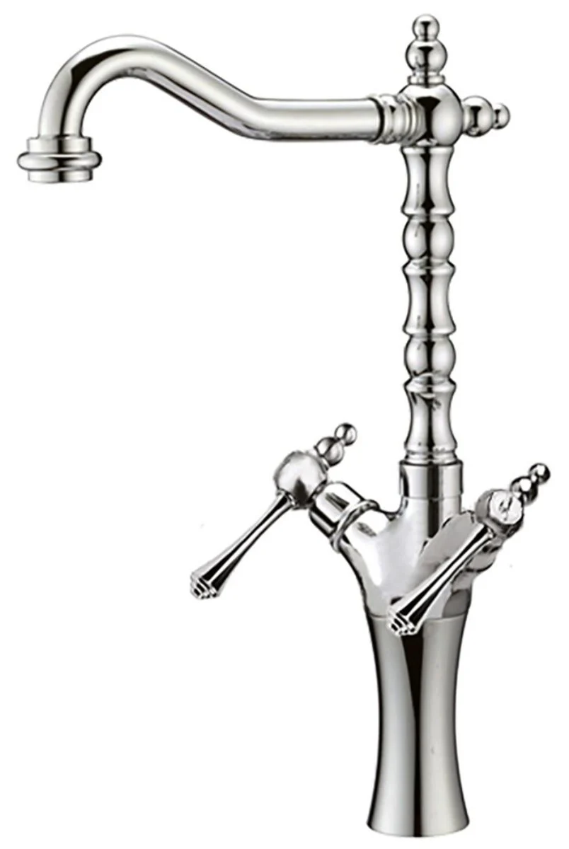 Art Nouveau retro washbasin fitting silver H. 47.5 cm - washbasin fitting made in Italy