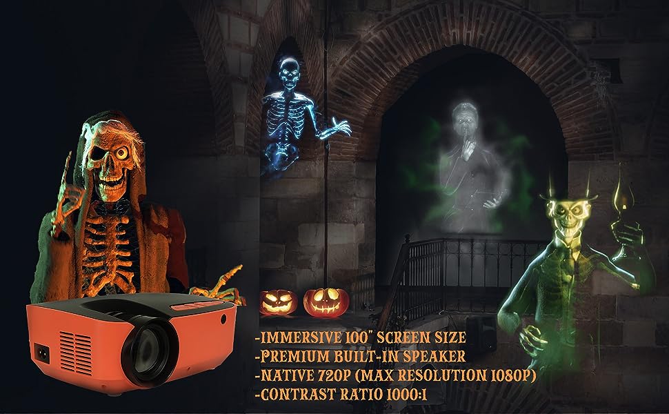 aaxa hp3 halloween projector with ghost and wraith