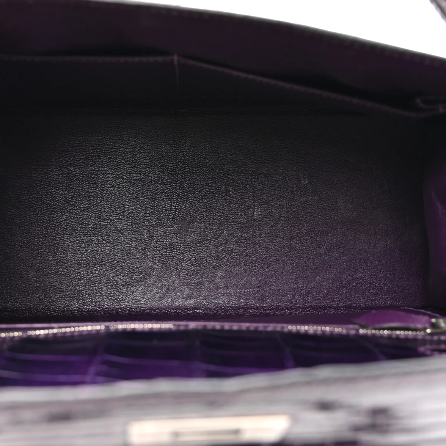 Shiny Niloticus Crocodile Kelly Sellier 28 Amethyst - Top Club