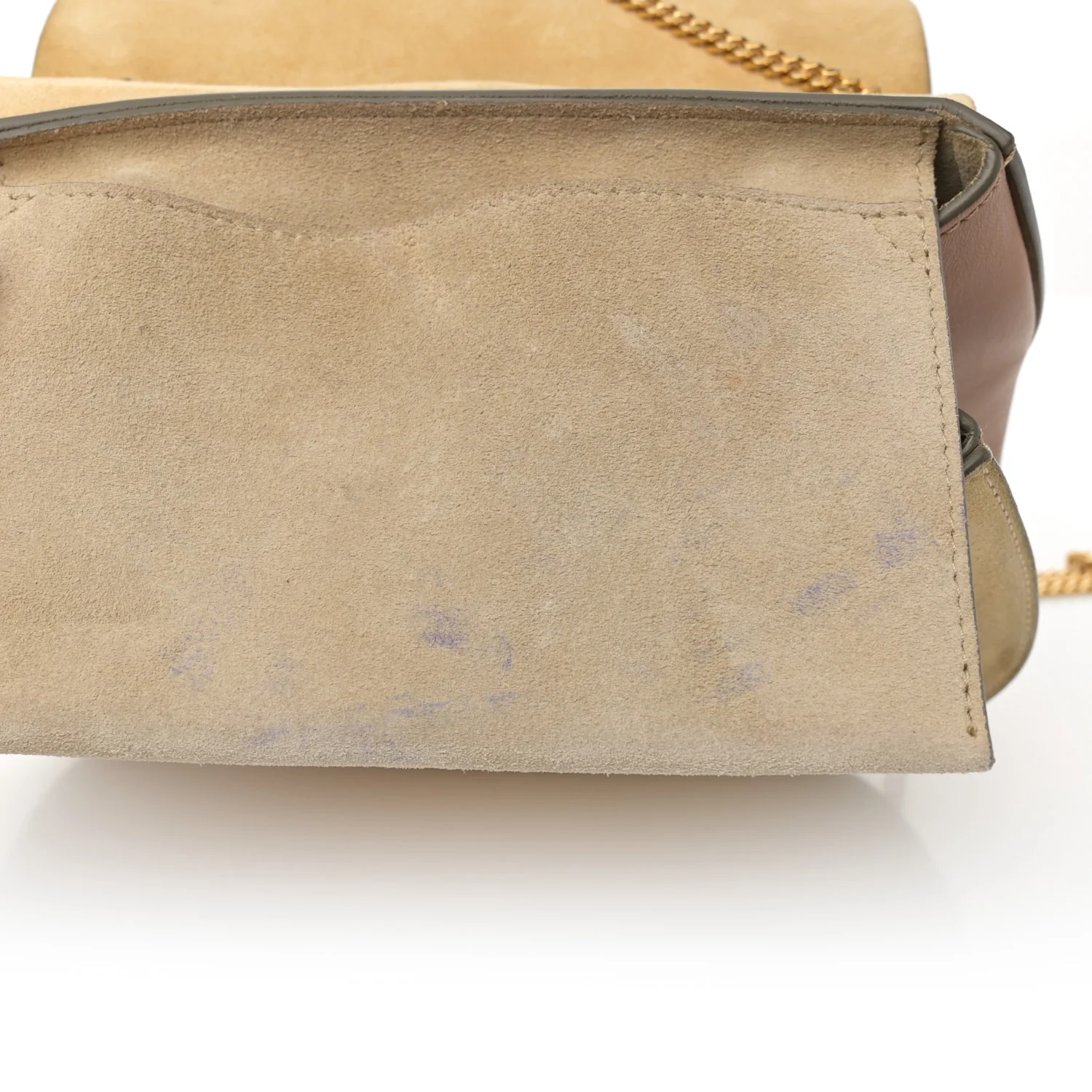 Suede Smooth Calfskin Drew Shoulder Bag Milky Coffee - Top Club