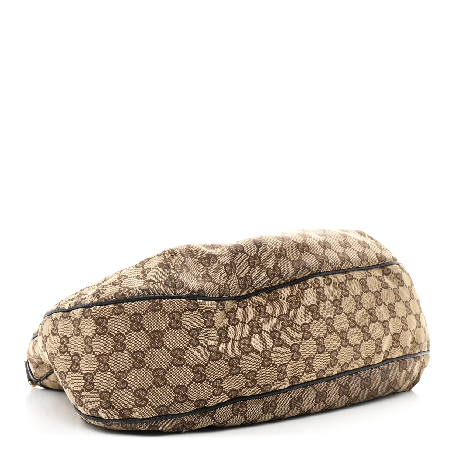 Monogram Large New Ladies Web Hobo Dark Brown - Top Club