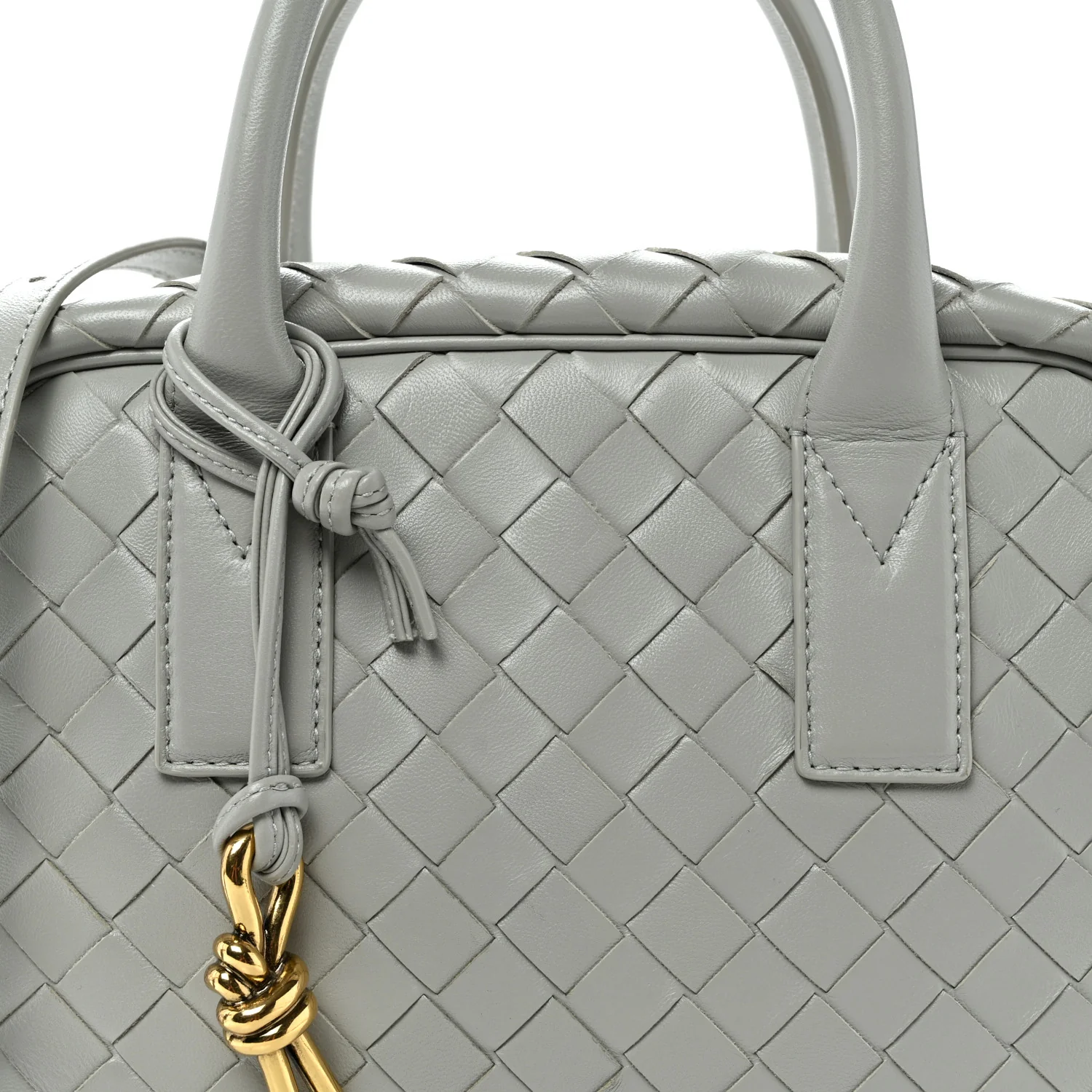 Lambskin Intrecciato Small Getaway Agate Grey - Top Club