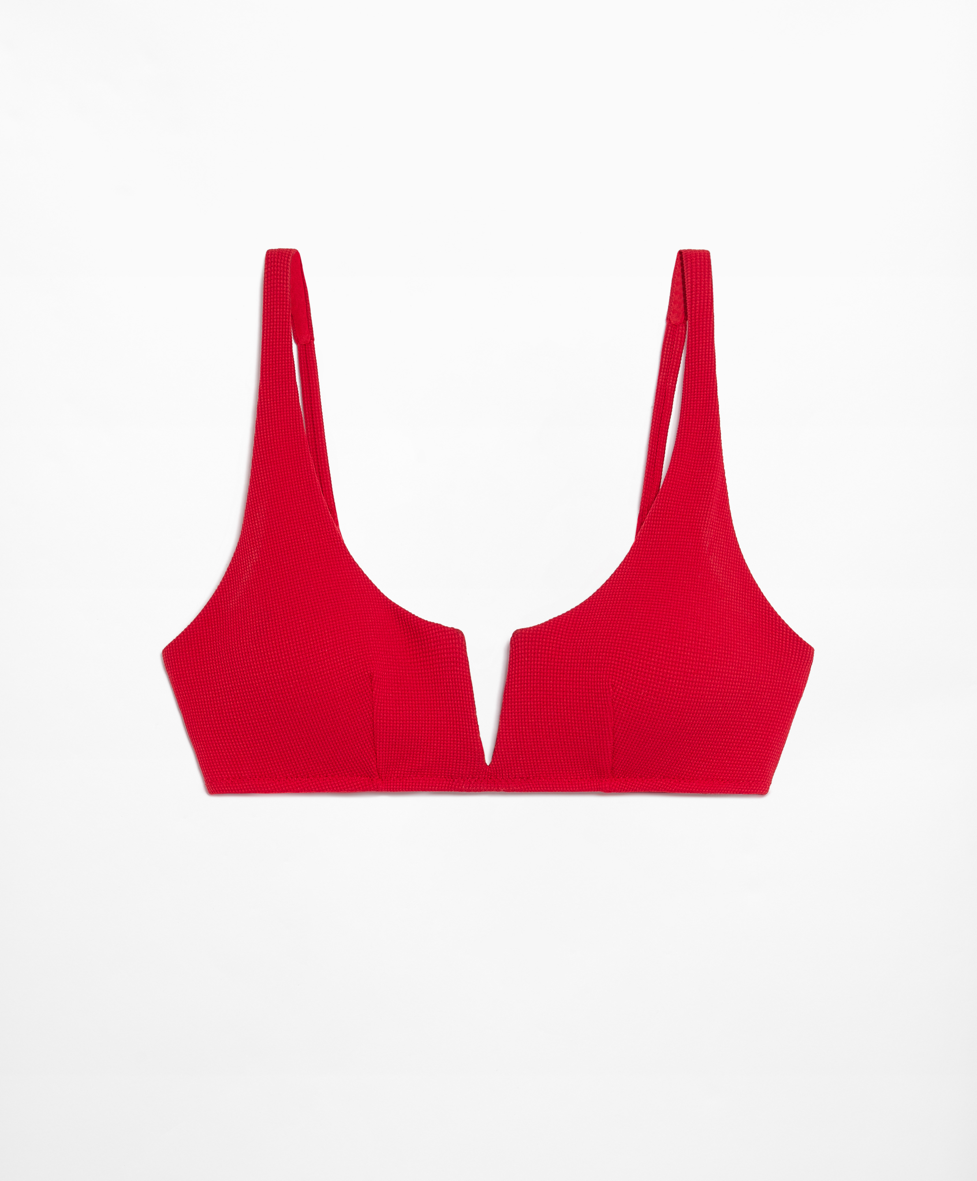 OYSHO Piqué halterneck bikini top