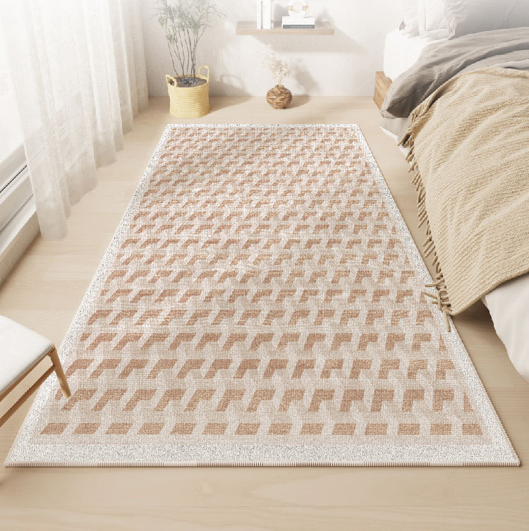 Fashion Style Geometric Printing Anti-slip Mats Bedroom Rugs Carpets Modern Bedside Carpet Floor Mat for Table Sofa