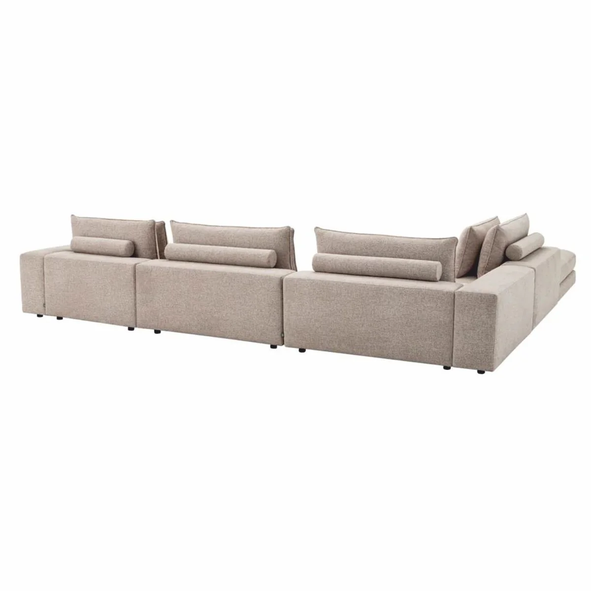 Luxury corner sofa Greige / Black 388 x 360 cm - Modular living room sofa - Luxury furniture