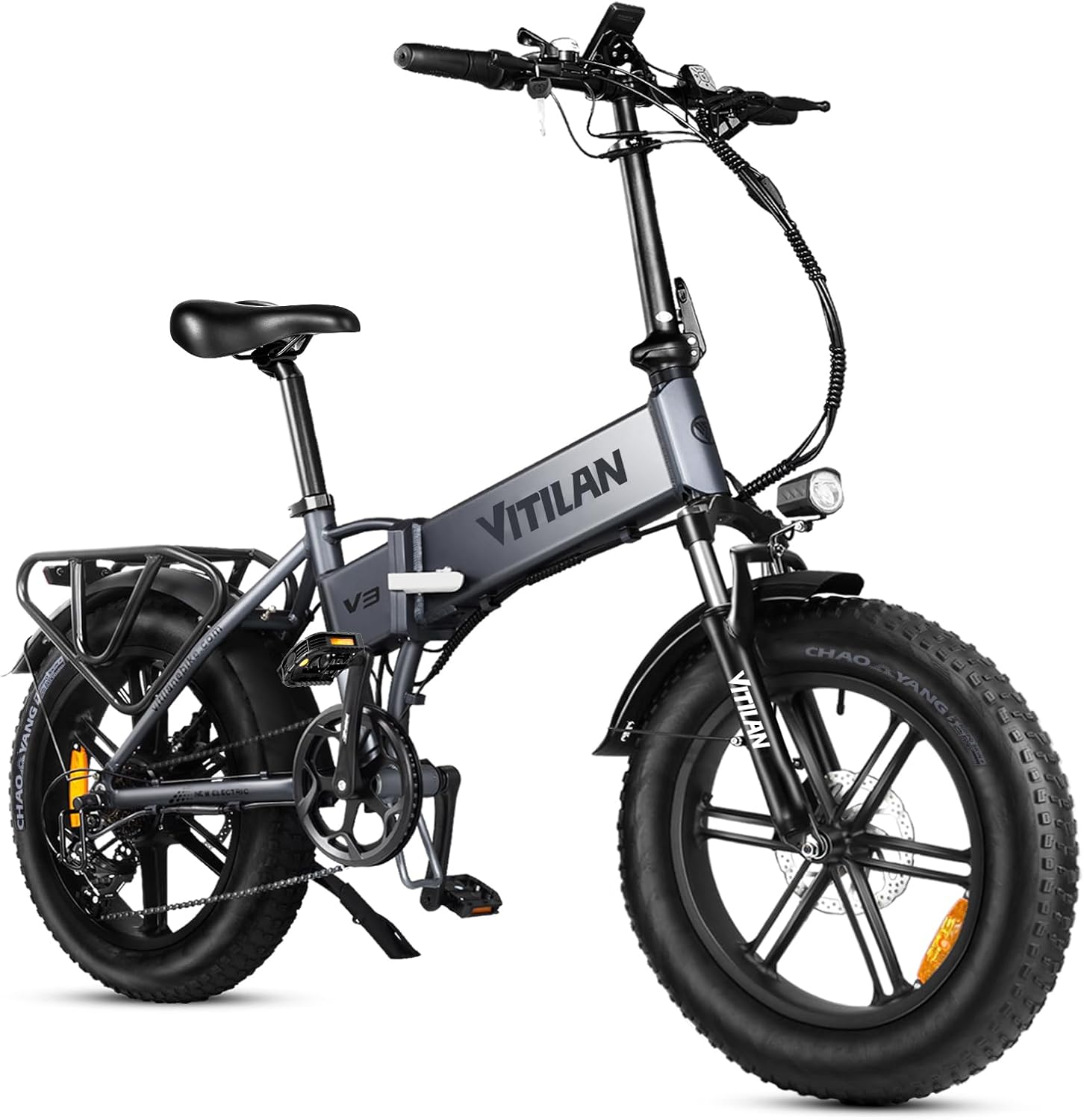 VITILAN V3 Bici Elettrica Pieghevole, Bicicletta Elettrica da 48V 13Ah Batteria Rimovibile,Velocità Massima 25 km/h, Motore Potente da 250W, Pedalata Assistita per 60-80 km, Gomme 20