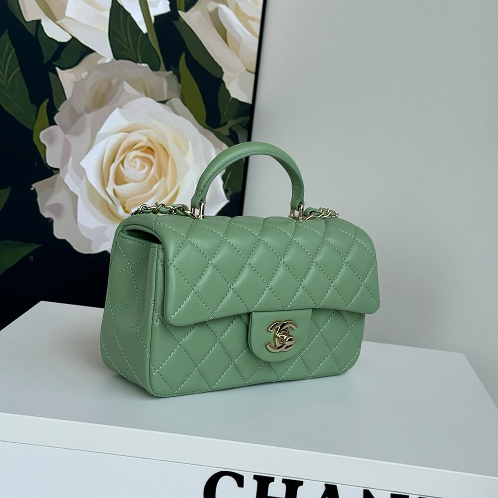 CHANEL Mini Classic Handbag With Top Handle - Top Club