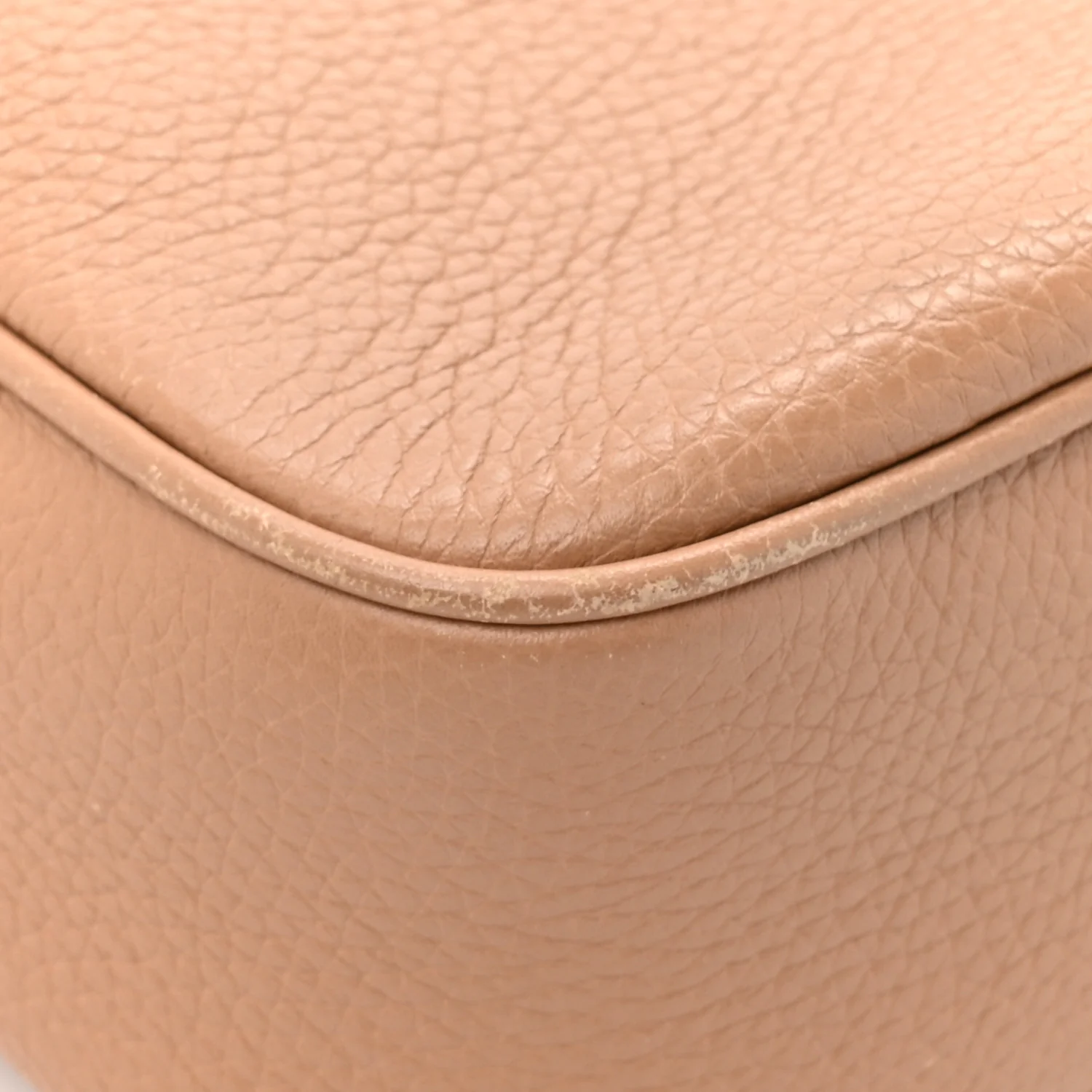Pebbled Calfskin Small Soho Disco Bag Rose Beige - Top Club