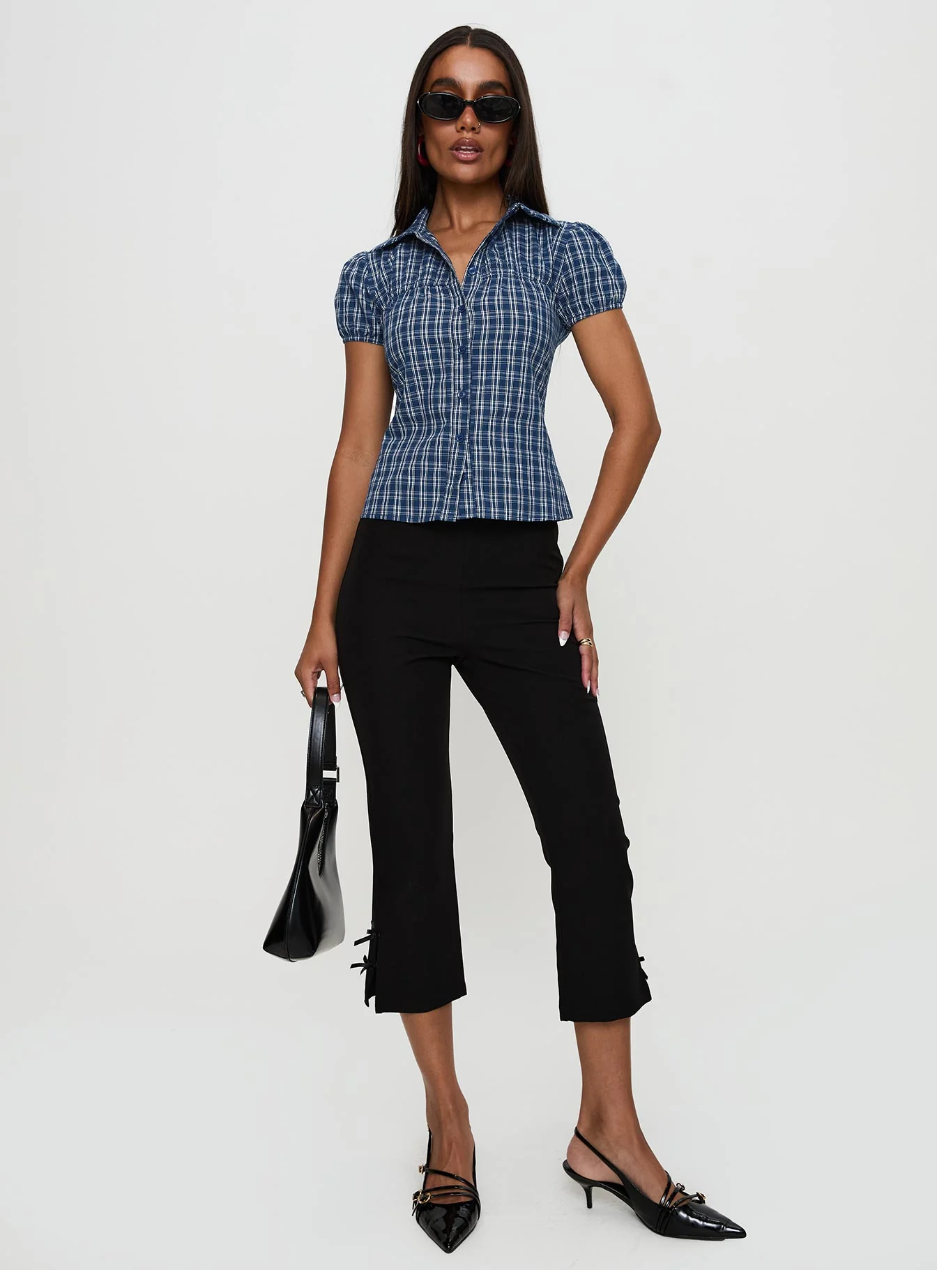 Separate Scenes Button Up Top Blue Check