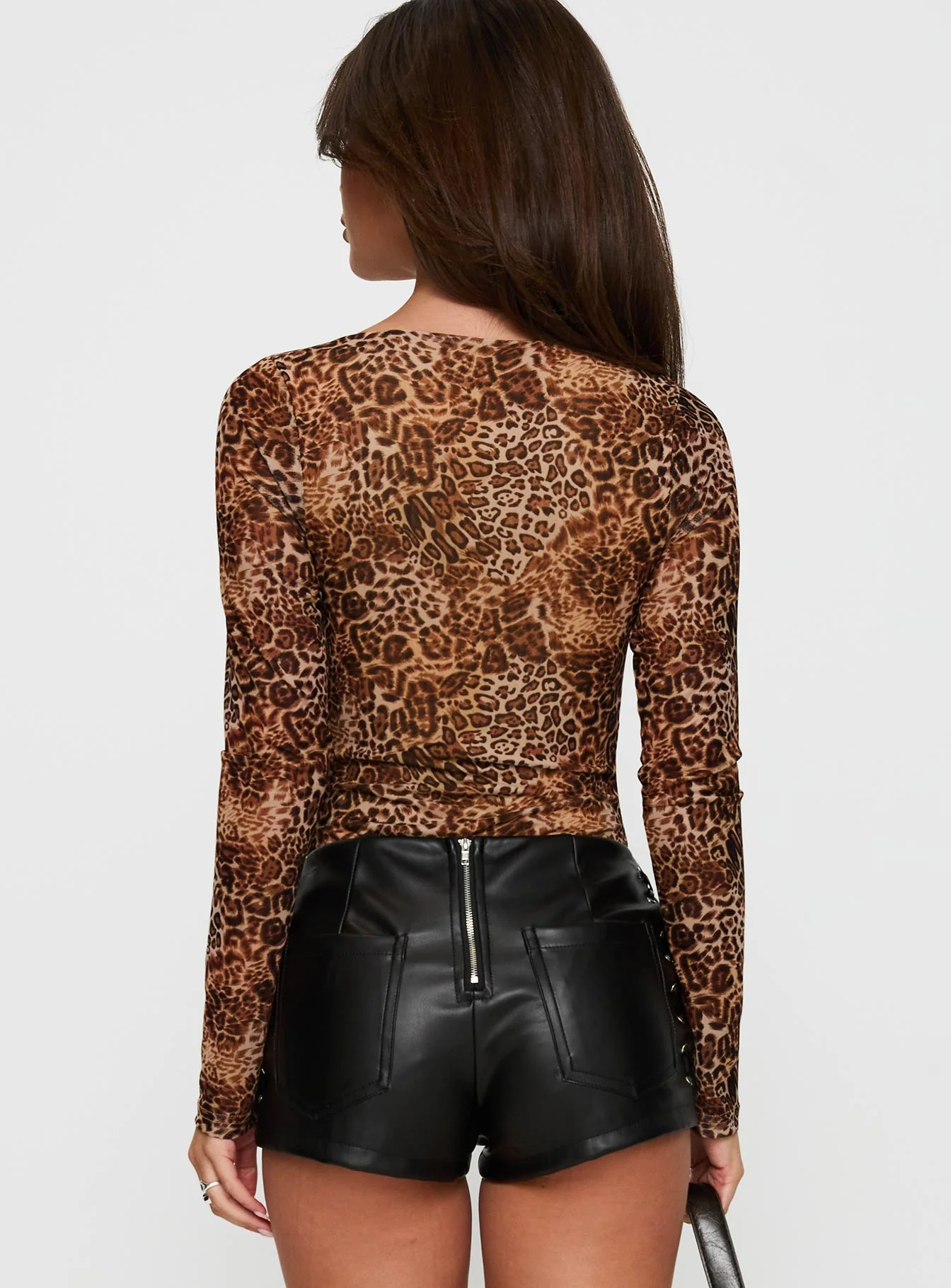 Elixia Long Sleeve Bodysuit Leopard