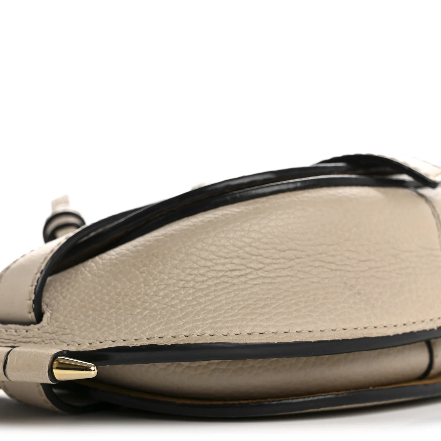 Grained Calfskin Mini Gate Crossbody Bag Light Oat - Top Club
