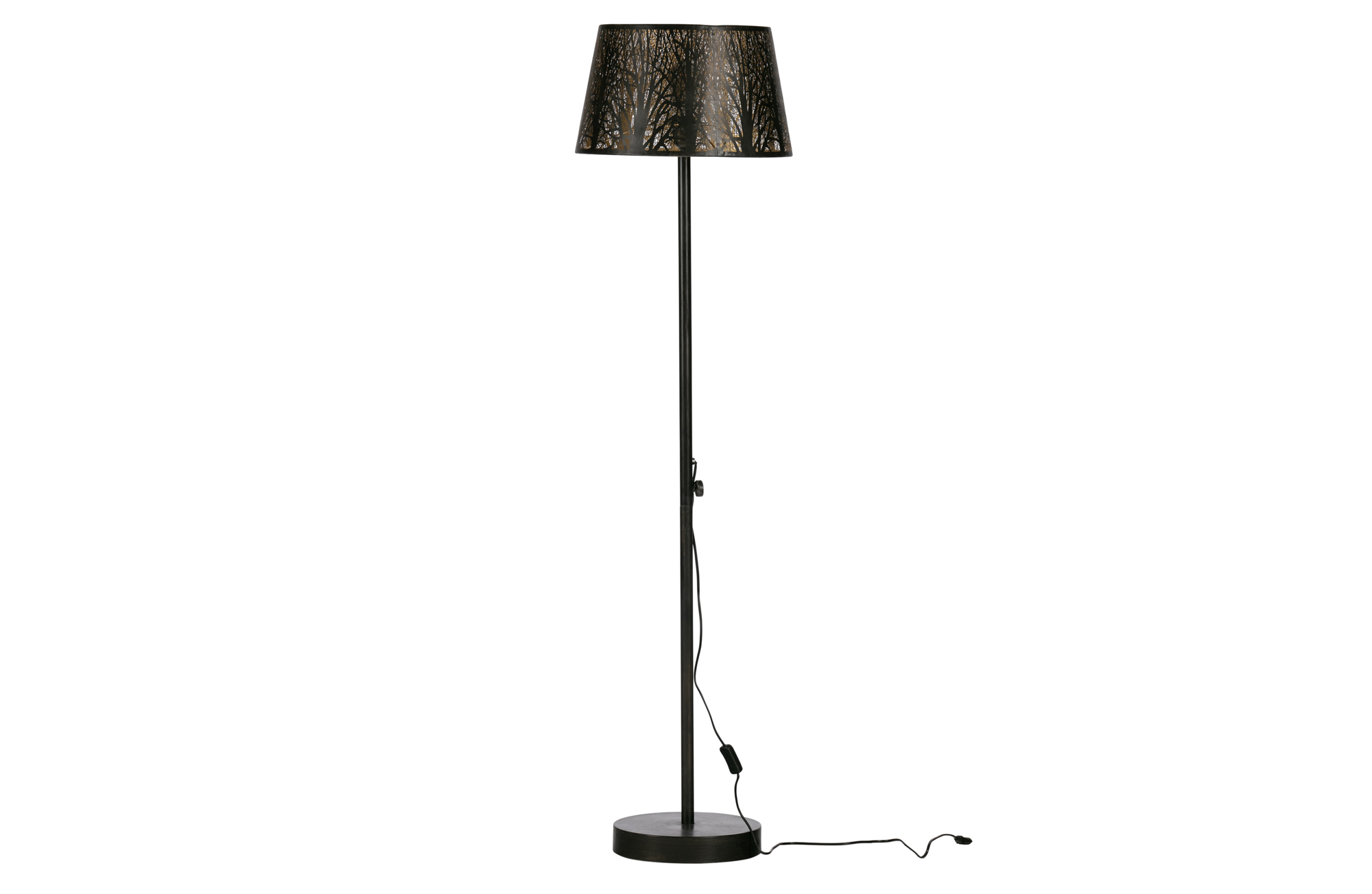 WOOOD Exclusive staande lamp Keto Keto staande lamp - zwart/antique brass