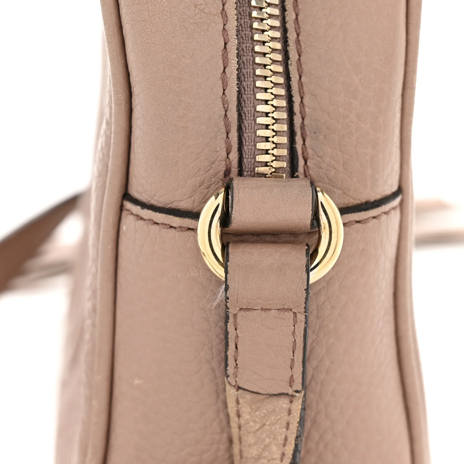 Pebbled Calfskin Small Soho Disco Bag Rose Beige - Top Club