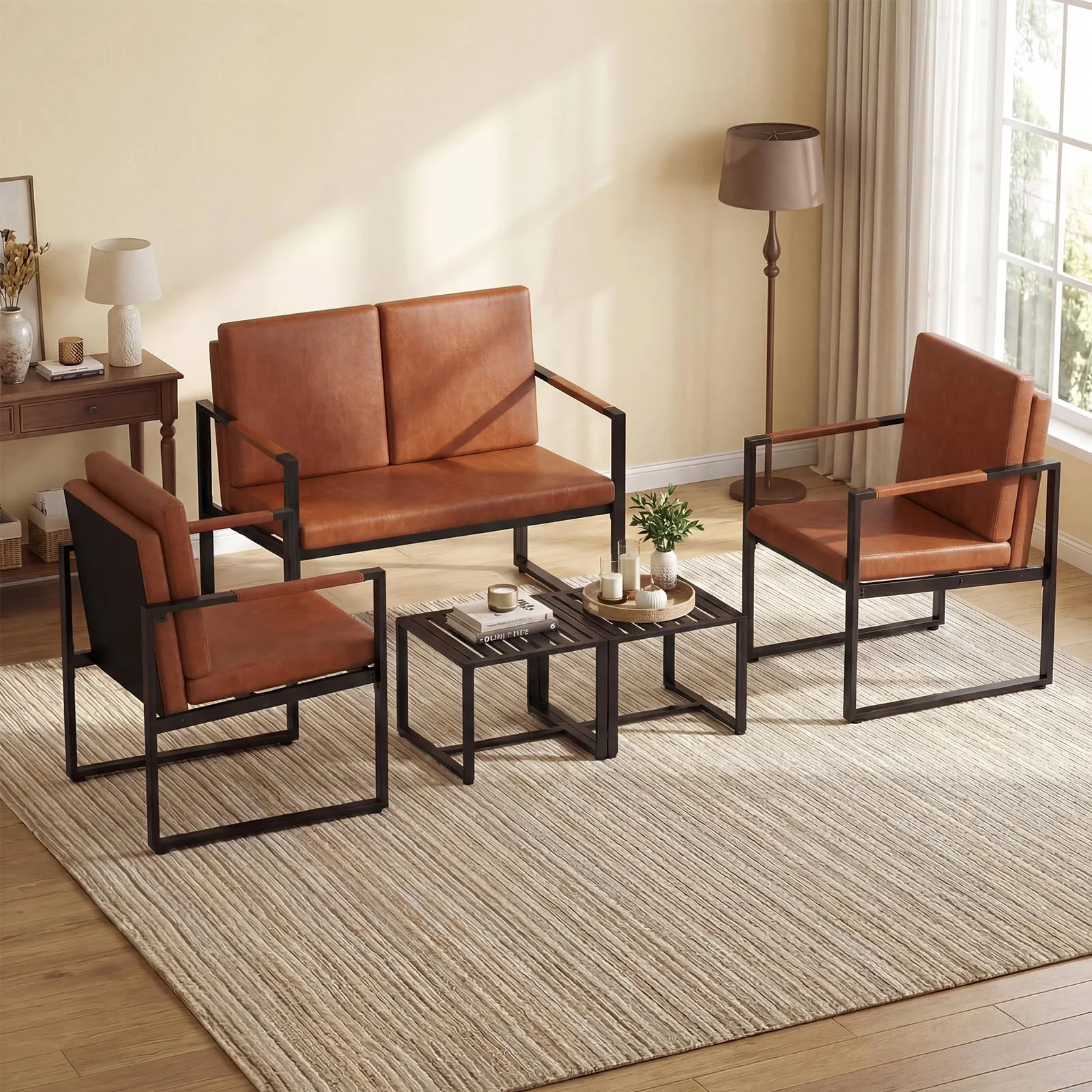 BEFOUNDLOVELY 5 Pieces Living Room Sofa Set