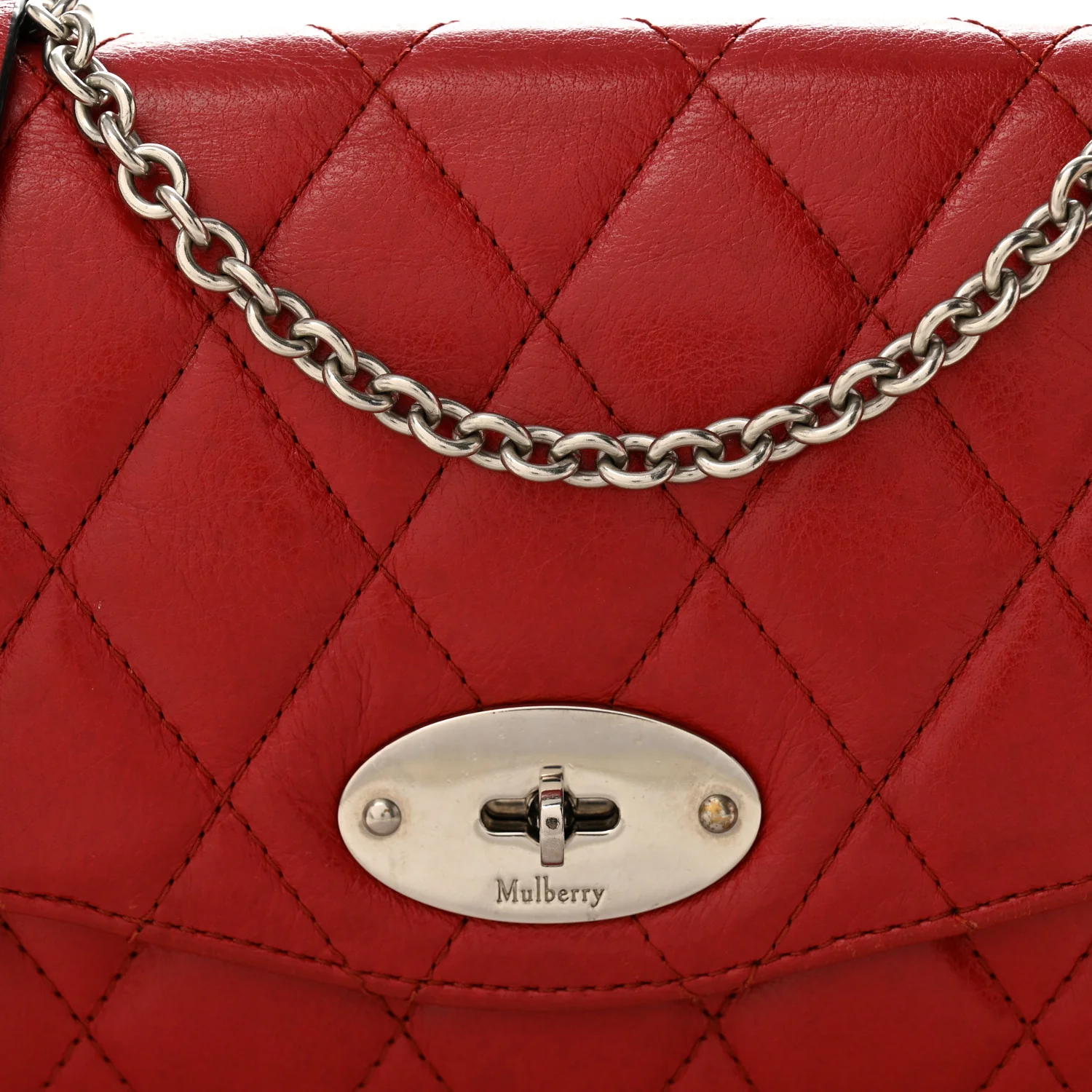 Shiny Buffalo Quilted Darley Shoulder Bag Red - Top Club