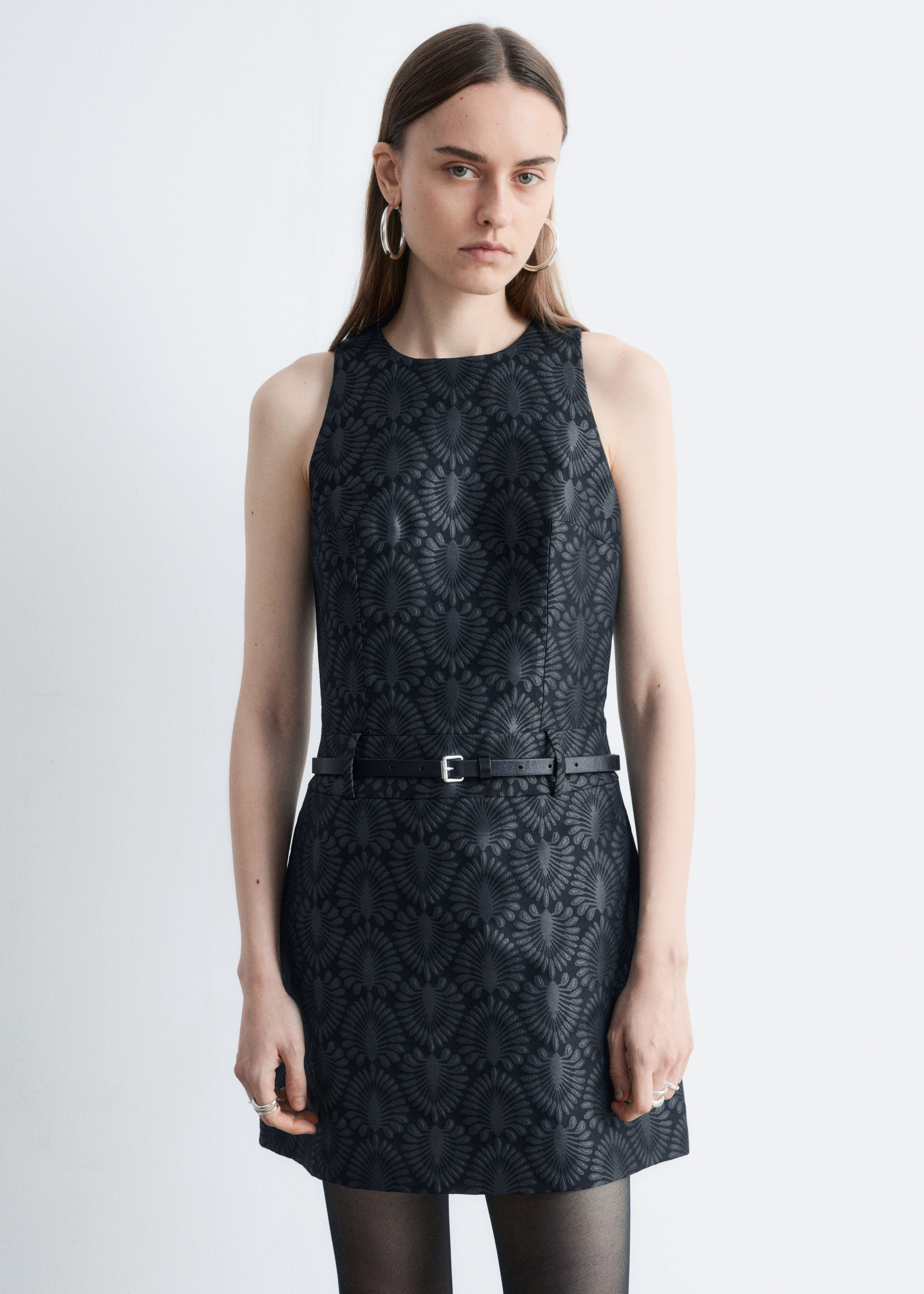 & Other Stories BROCADE MINI DRESS