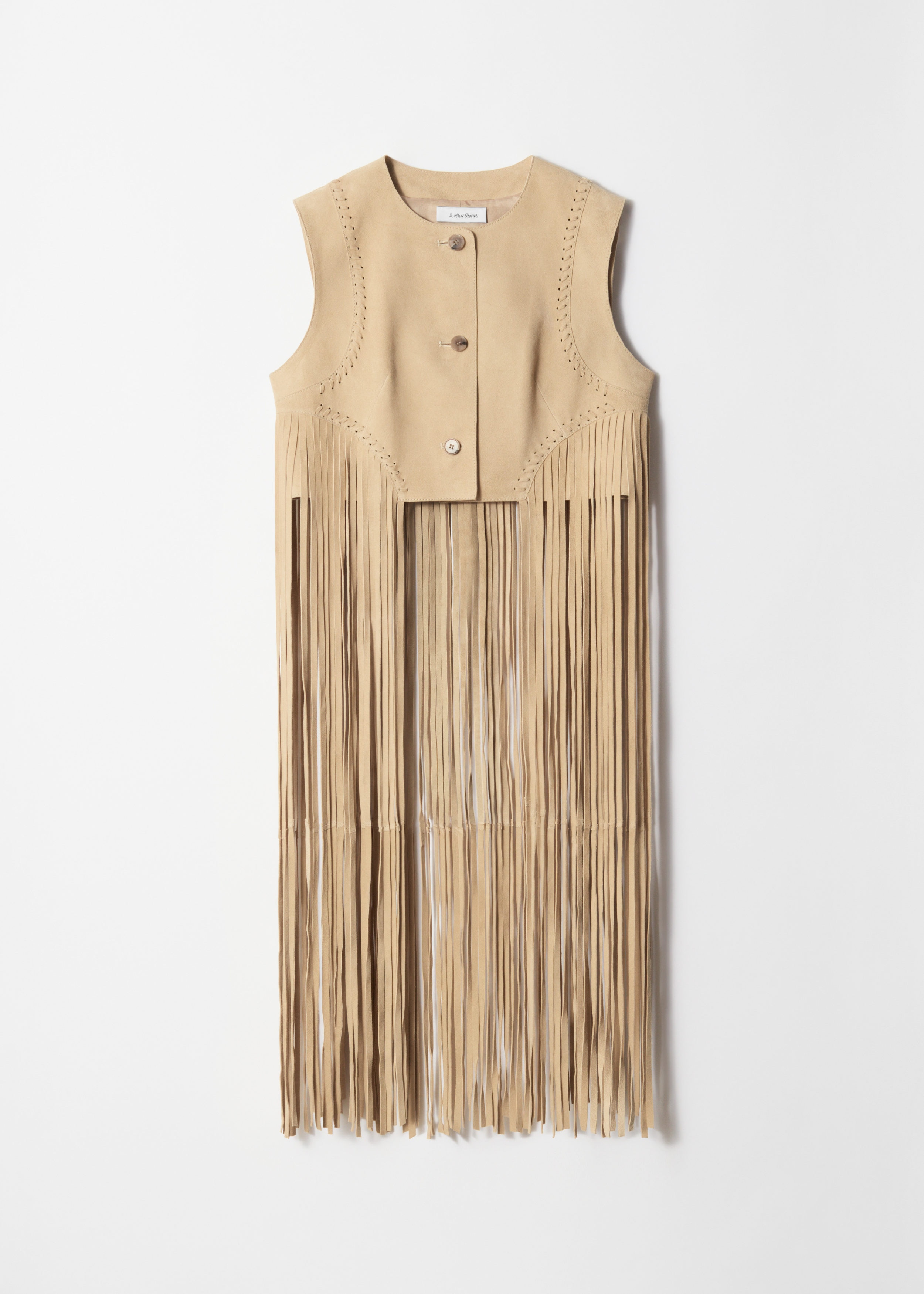 & Other Stories FRINGED SUEDE VEST