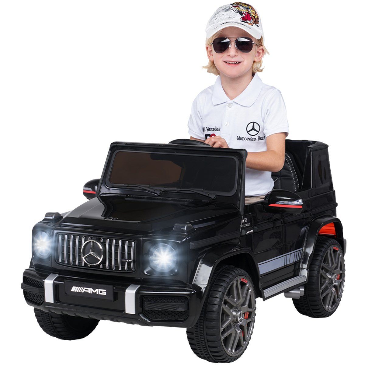 Actionbikes Motors electric children's car Mercedes Benz AMG G63 - children's electric car from 3 years, load capacity 35 kg, (2-piece), soft start - shock absorber