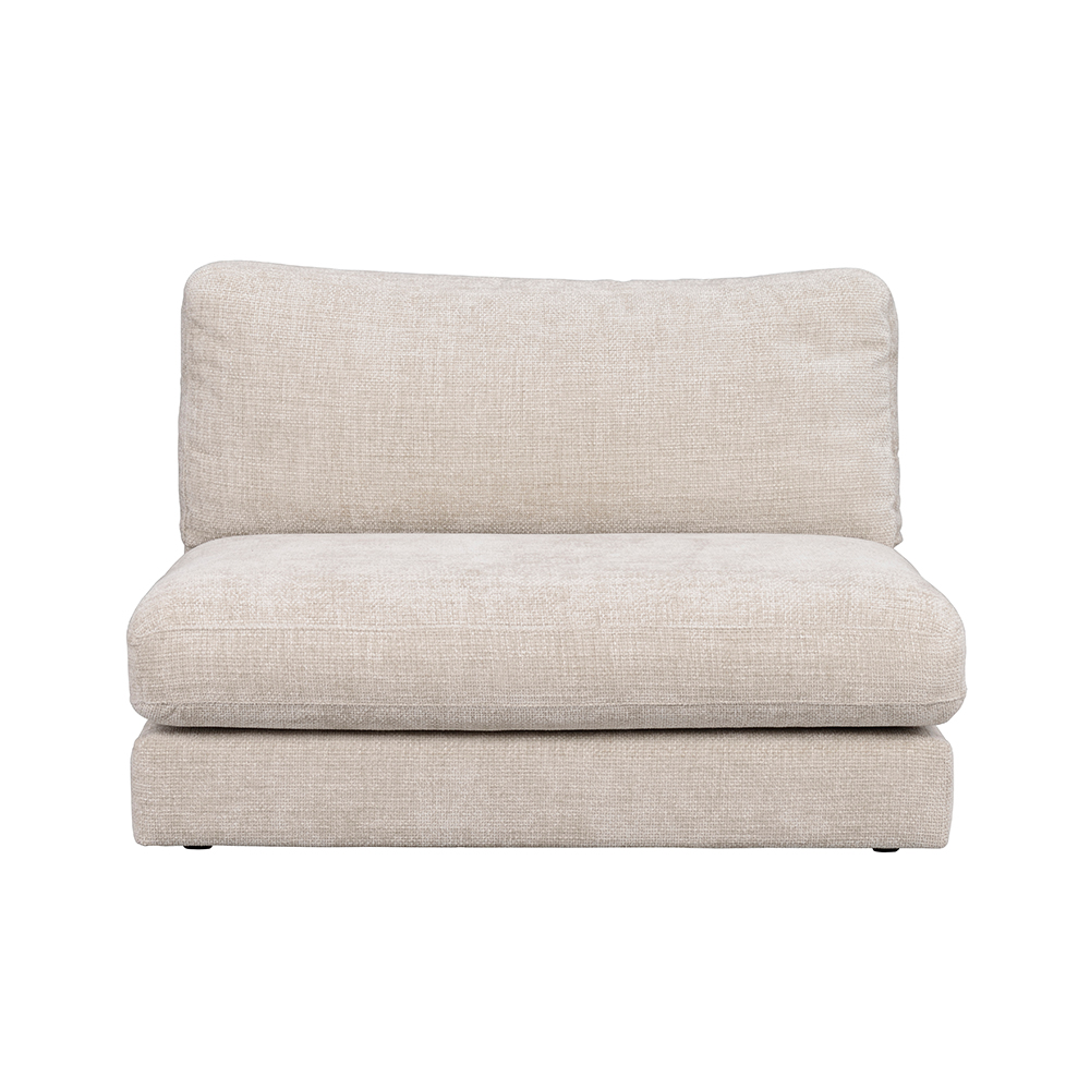 Modulair bankelement Duncan - 112 cm Lichtgrijs/beige
