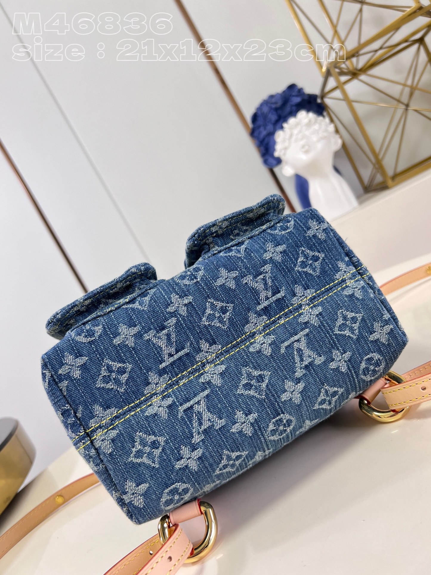 Louis Monogram Denim backpack bag size : 21-12-23 cm - Top Club