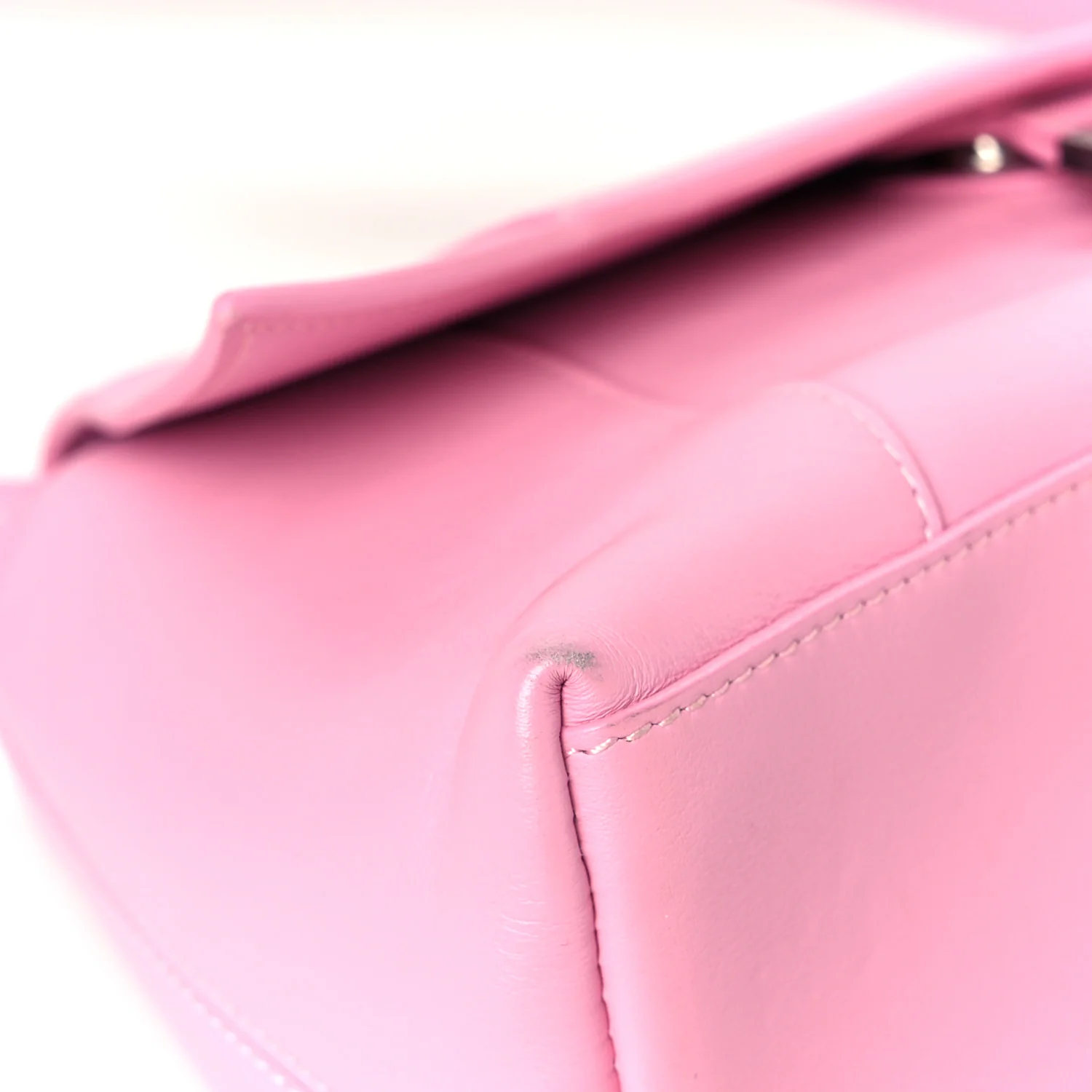 Semi Shiny Smooth Calfskin Small Downtown Shoulder Bag Candy Pink - Top Club