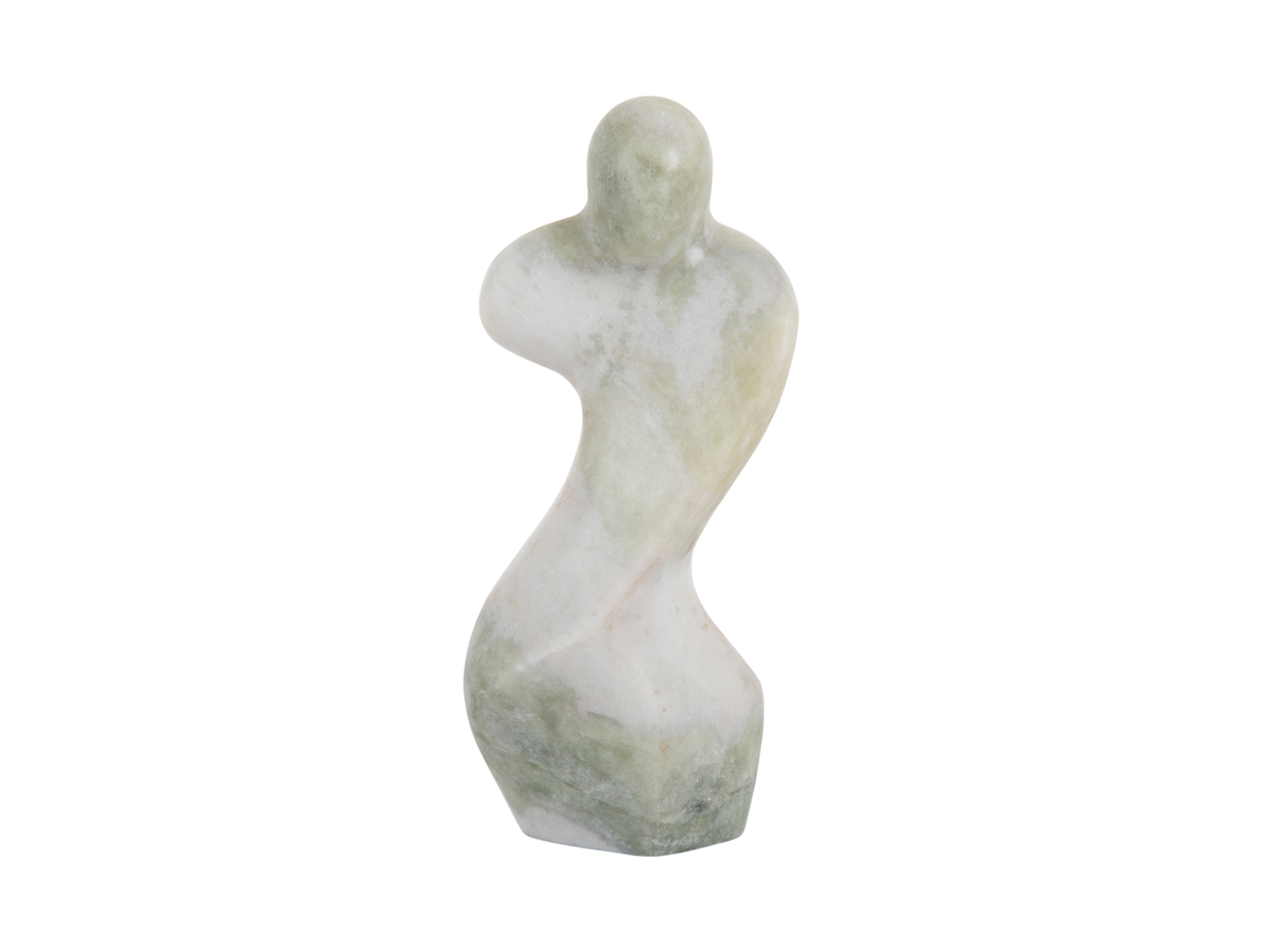 Statue Female abstract marble himalayan green