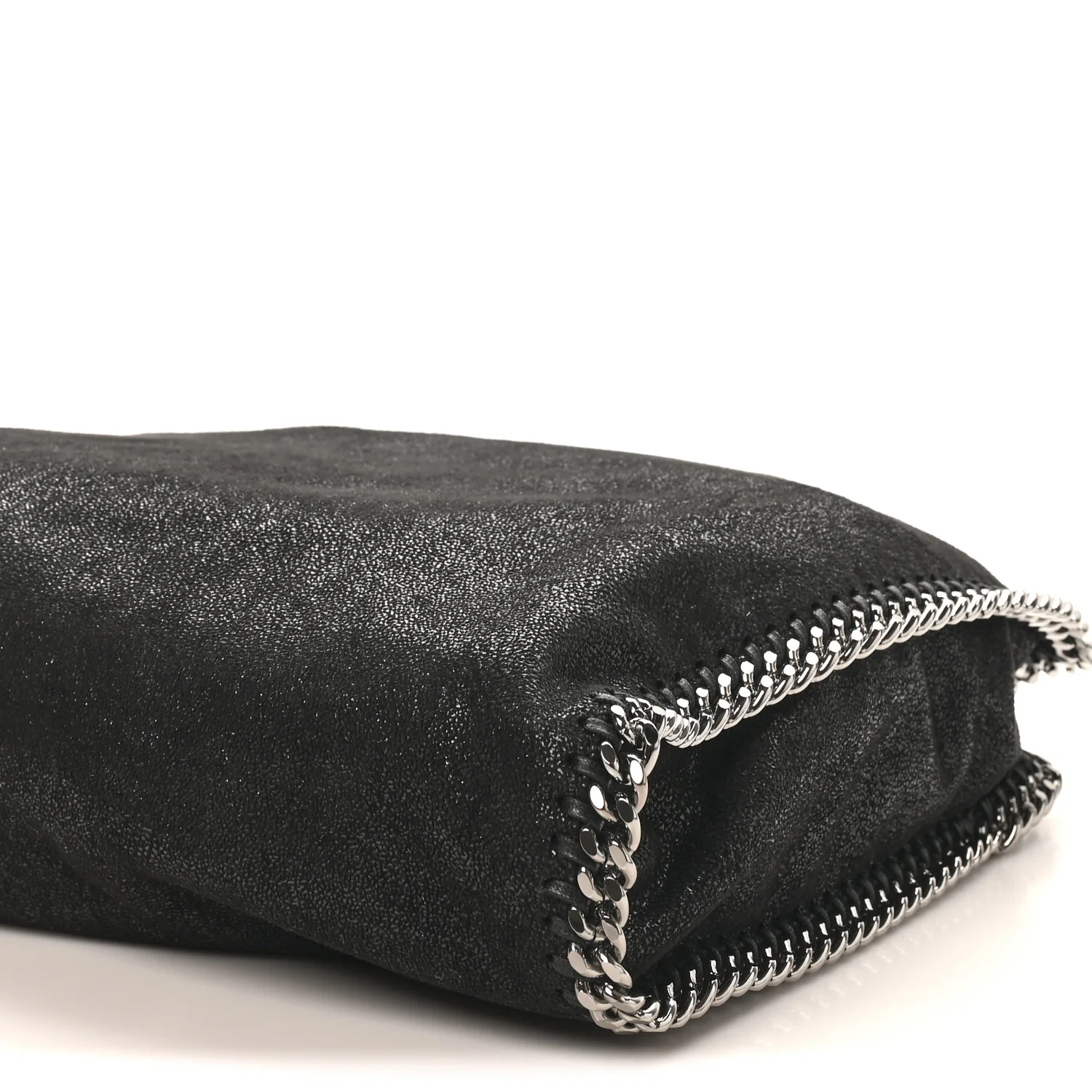 Shaggy Deer Falabella Fold Over Tote Black - Top Club