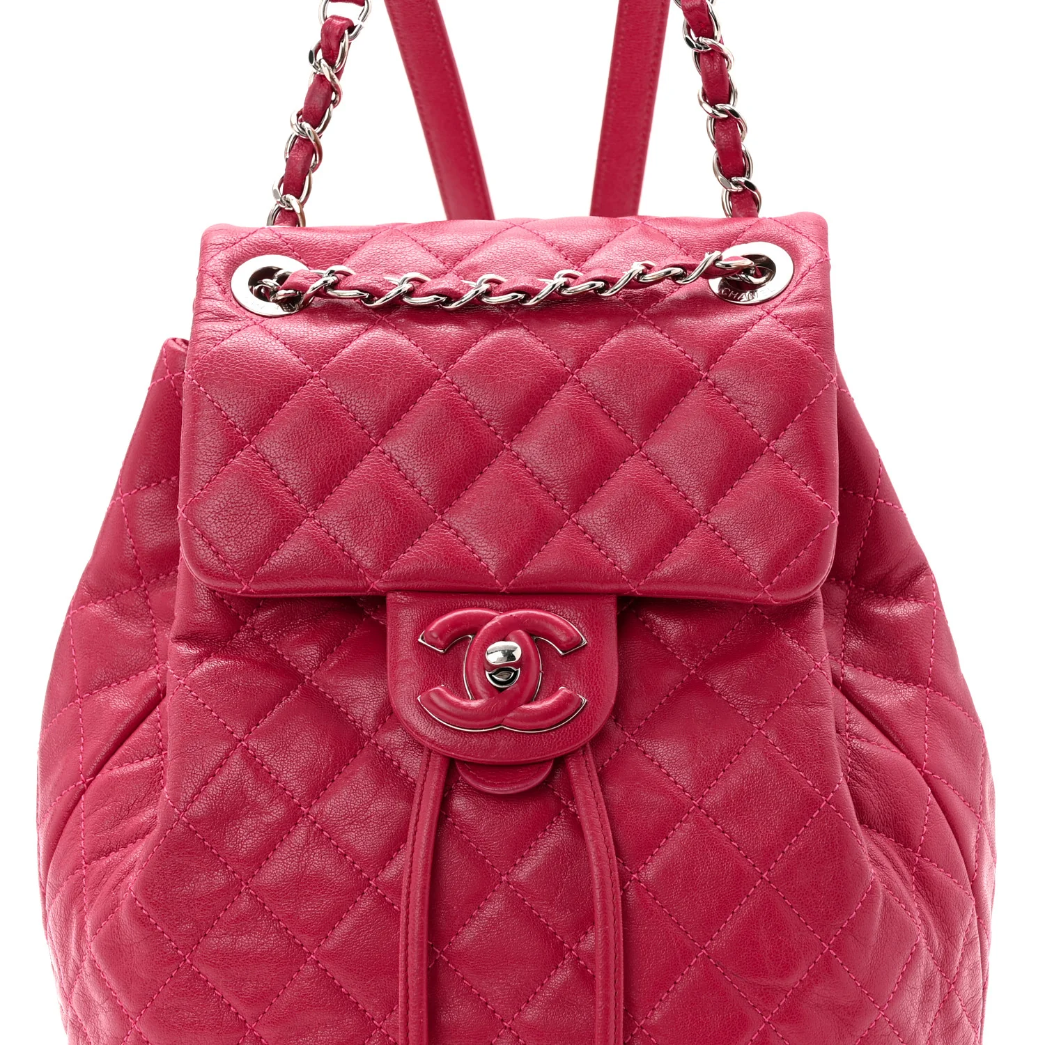 Calfskin Quilted Small Urban Spirit Backpack Dark Pink - Top Club