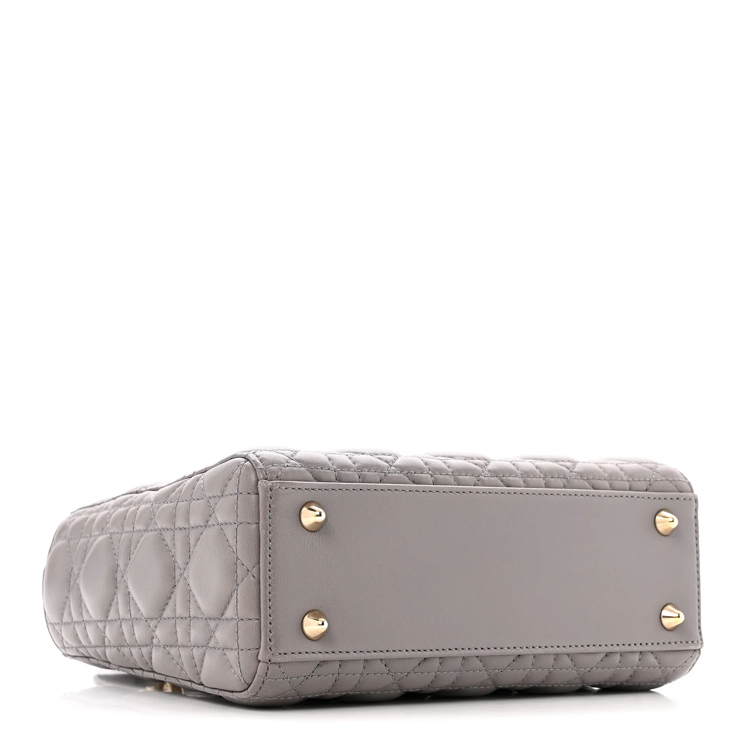 Lambskin Cannage Small Lady Dior Grey - Top Club