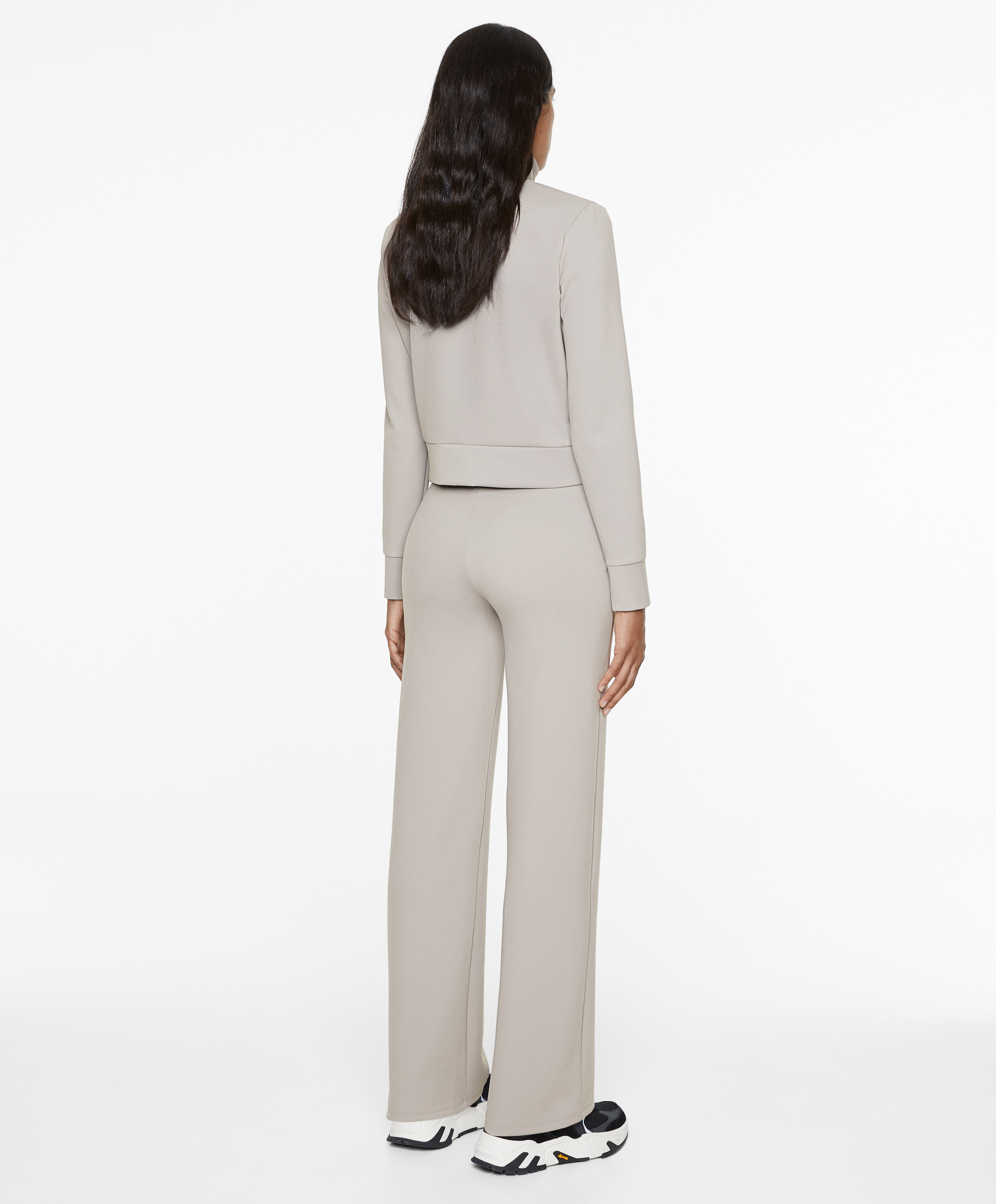 OYSHO Neoprene-effect straight-leg trousers