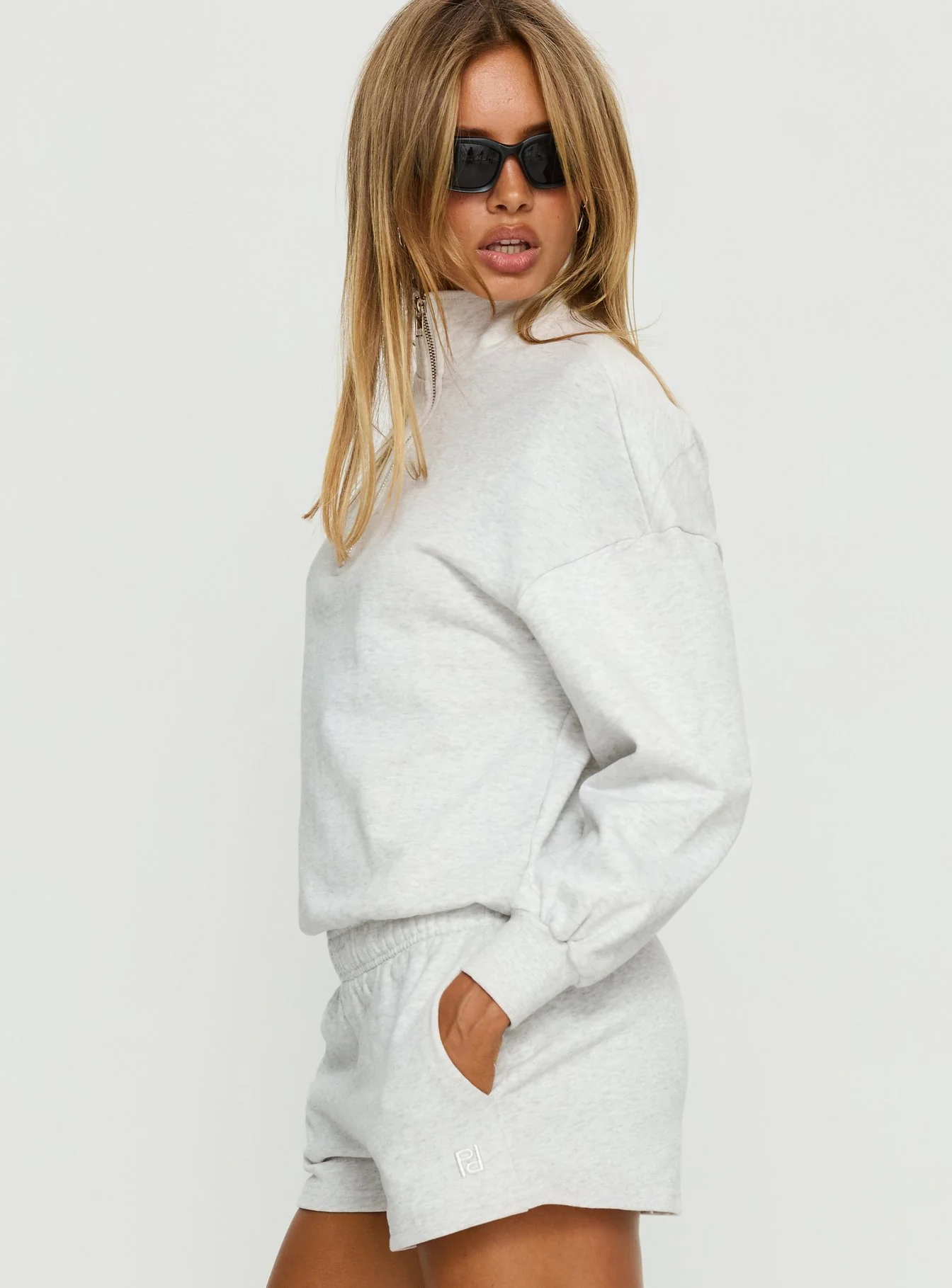 Rozanna 1/4 Zip Jumper Grey Marle