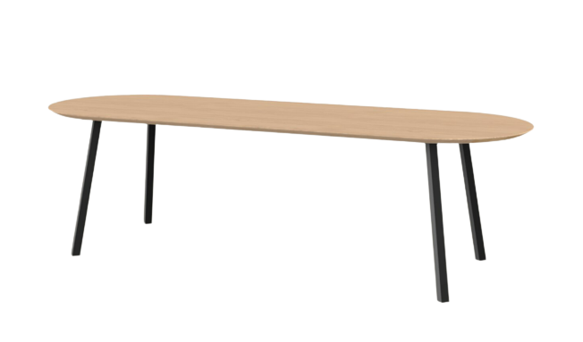 Studio HENK tafel New Classic Plat ovaal, zwart frame - Smar