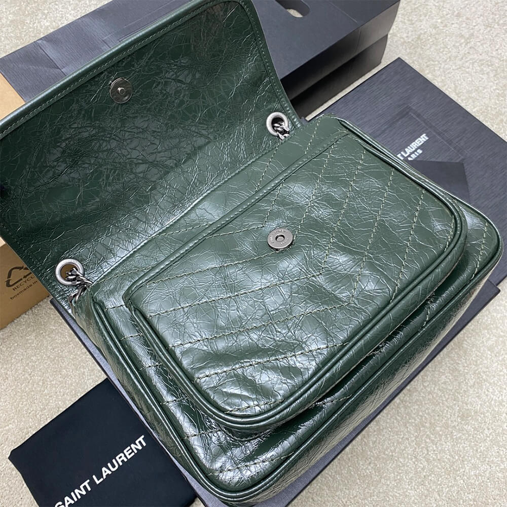YSL NIKI MEDIUM IN CRINKLED VINTAGE LEATHER(HIGH-END GRADE) - Top Club