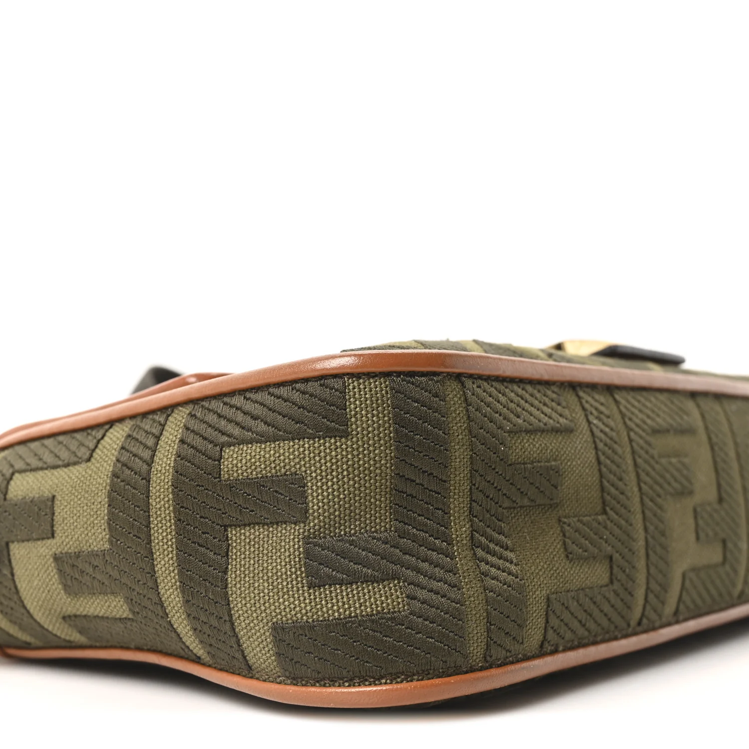 Canvas Vitello King FF Embroidered Baguette Amazzonia Cuoio - Top Club