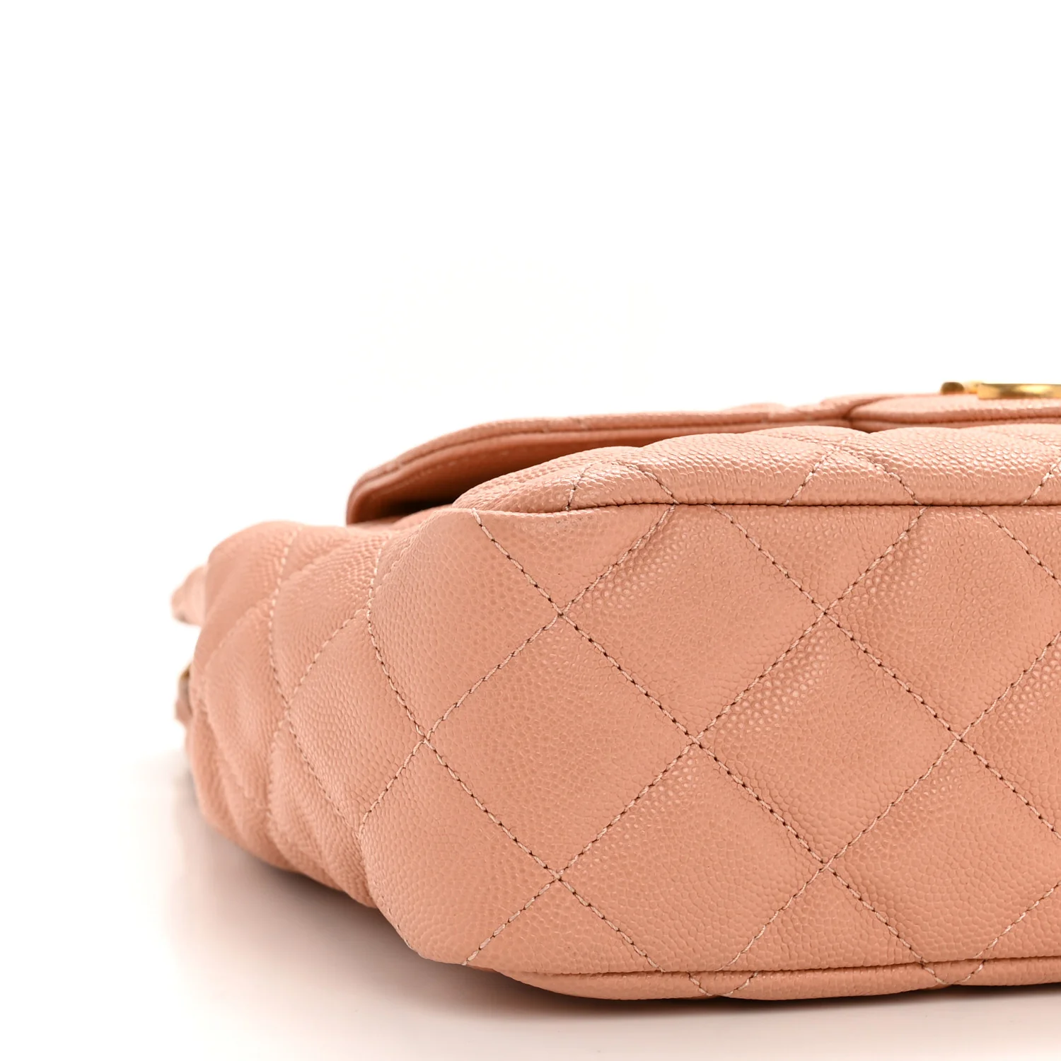 Caviar Quilted Wavy CC Hobo Beige - Top Club