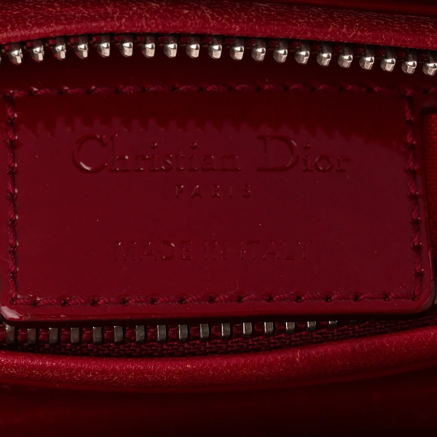 Patent Cannage Medium Lady Dior Red - Top Club
