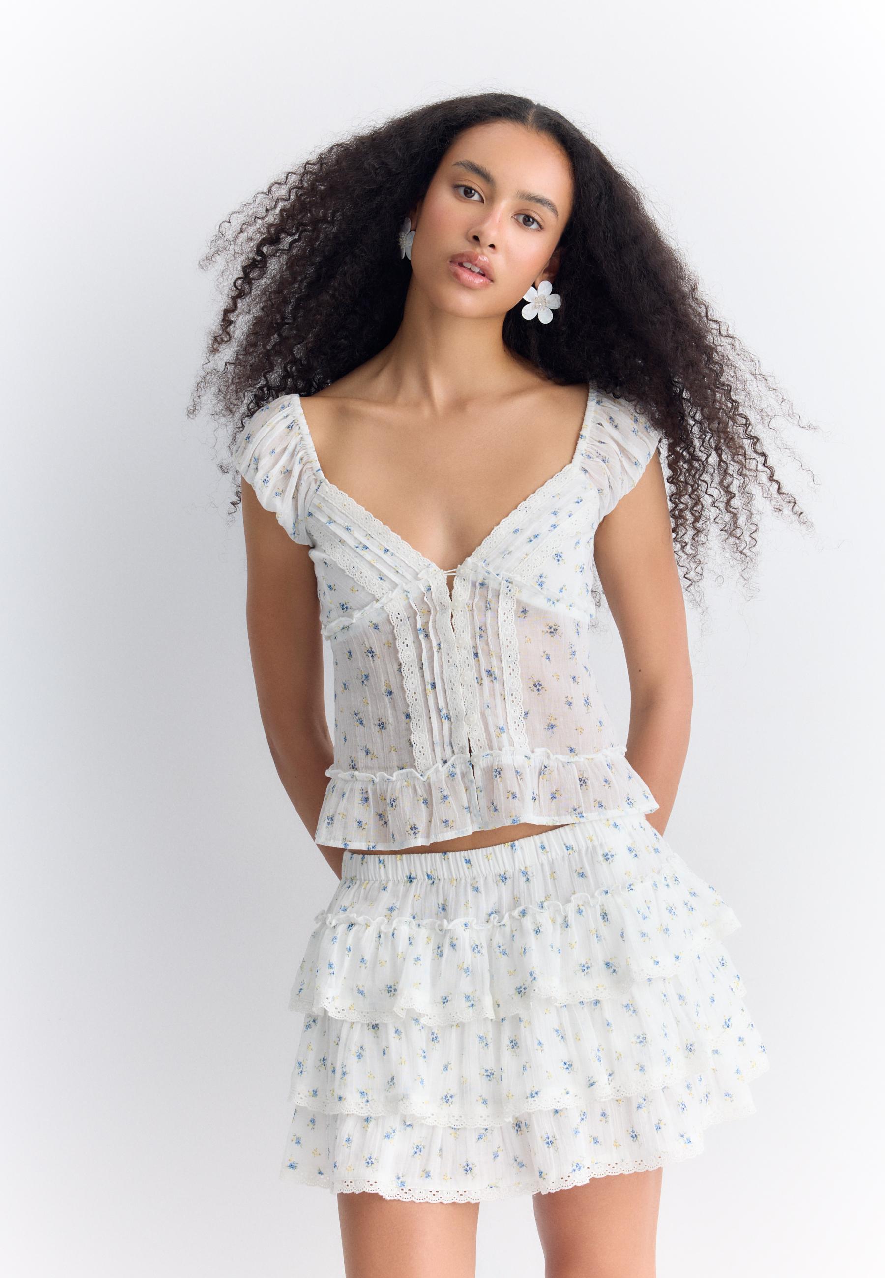 RUFFLED CRINKLE SKORT