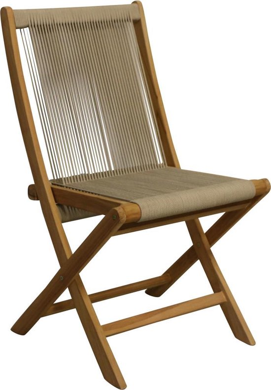 Klapstoel Teak Rope-Taupe