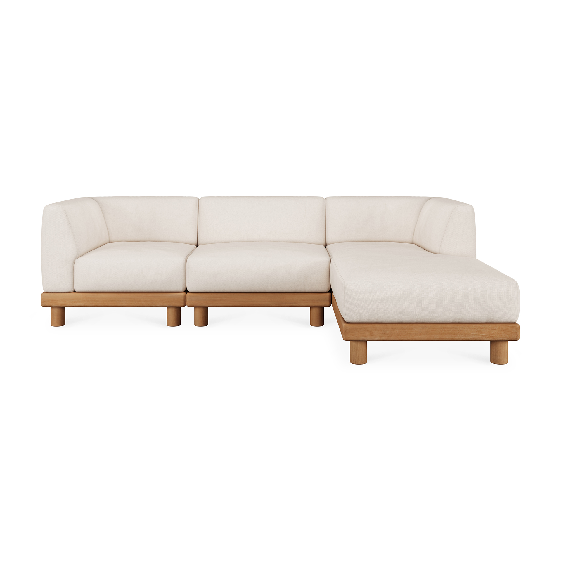 Modulaire bank Monocle outdoor wit set 3 zits lounge R