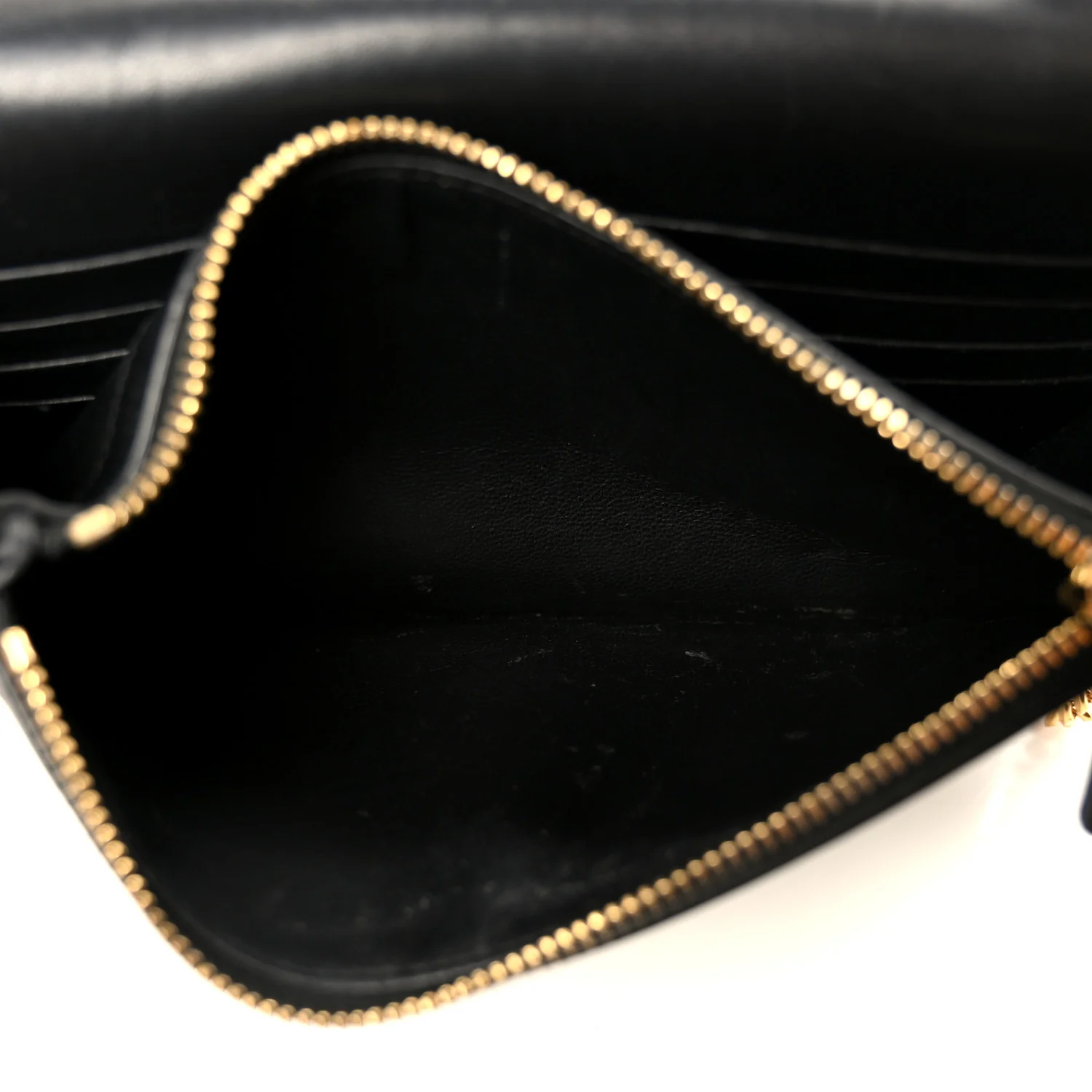 Smooth Calfskin Classic Monogram Kate Tassel Chain Wallet Black - Top Club