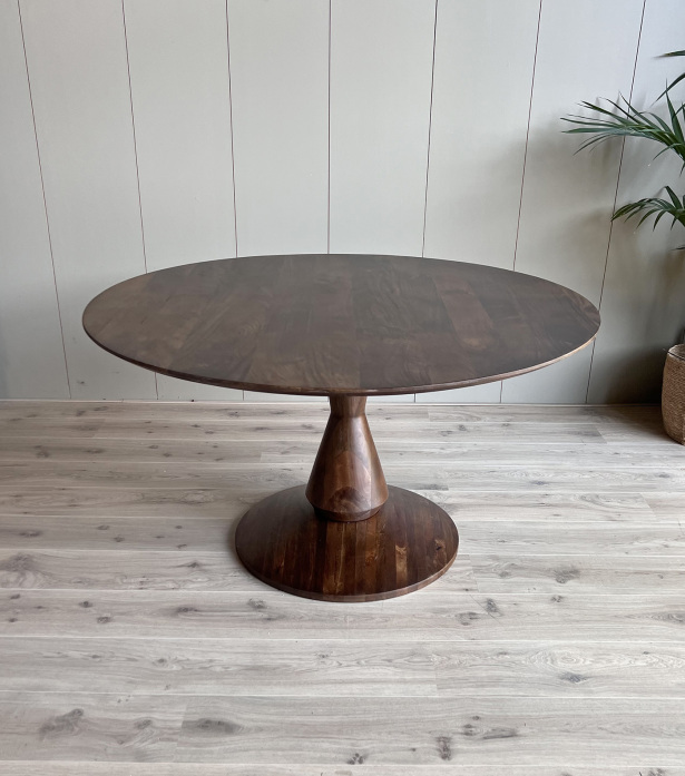 Eetkamertafel Mango Rond Walnoot 150cm