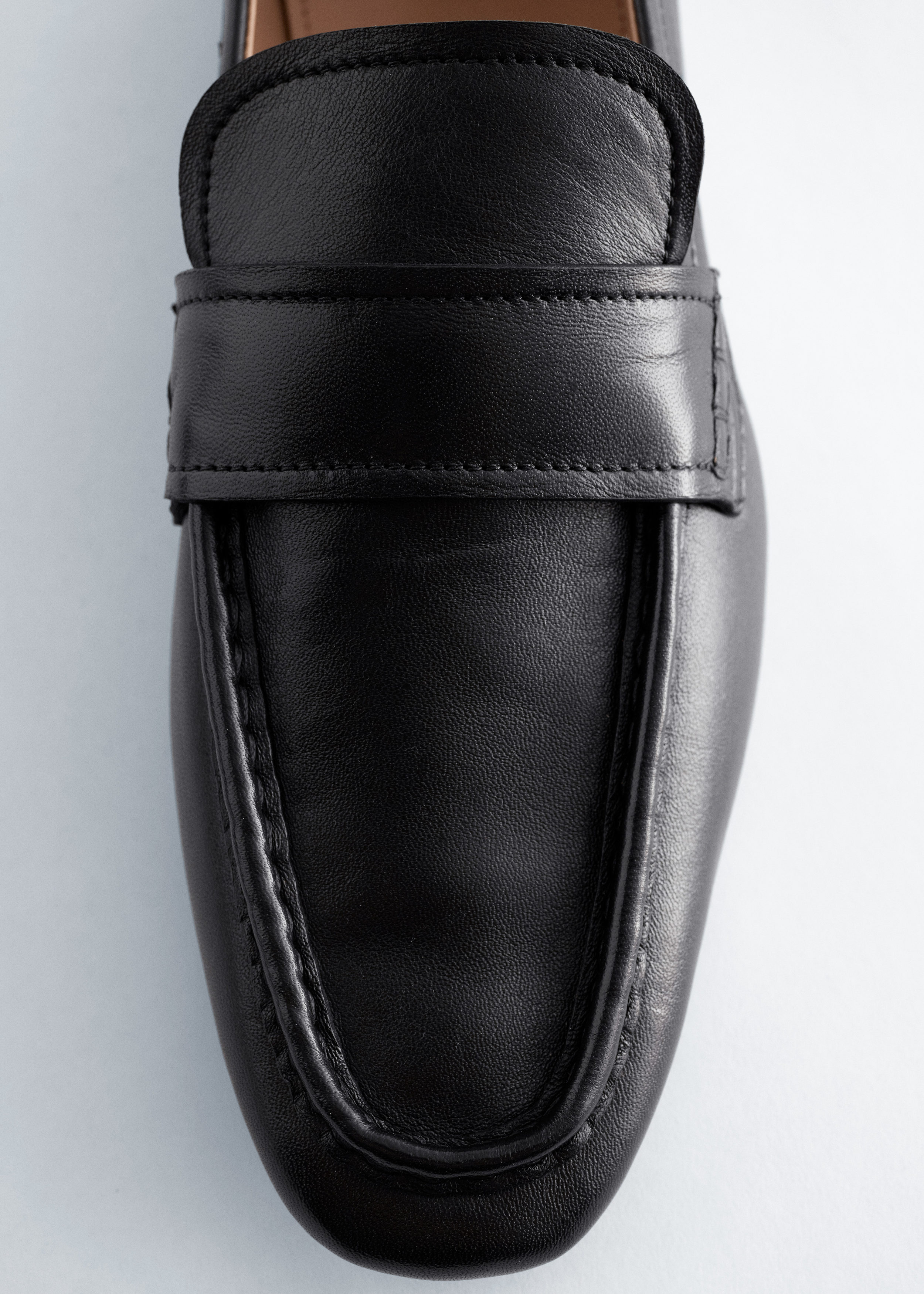 & Other Stories SQUARE-TOE LEATHER LOAFERS