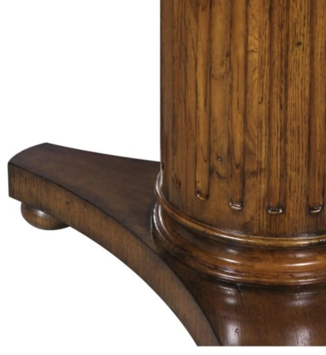 Luxury oak wood dining table brown Ø 135 x H. 78 cm - solid wood dining room furniture