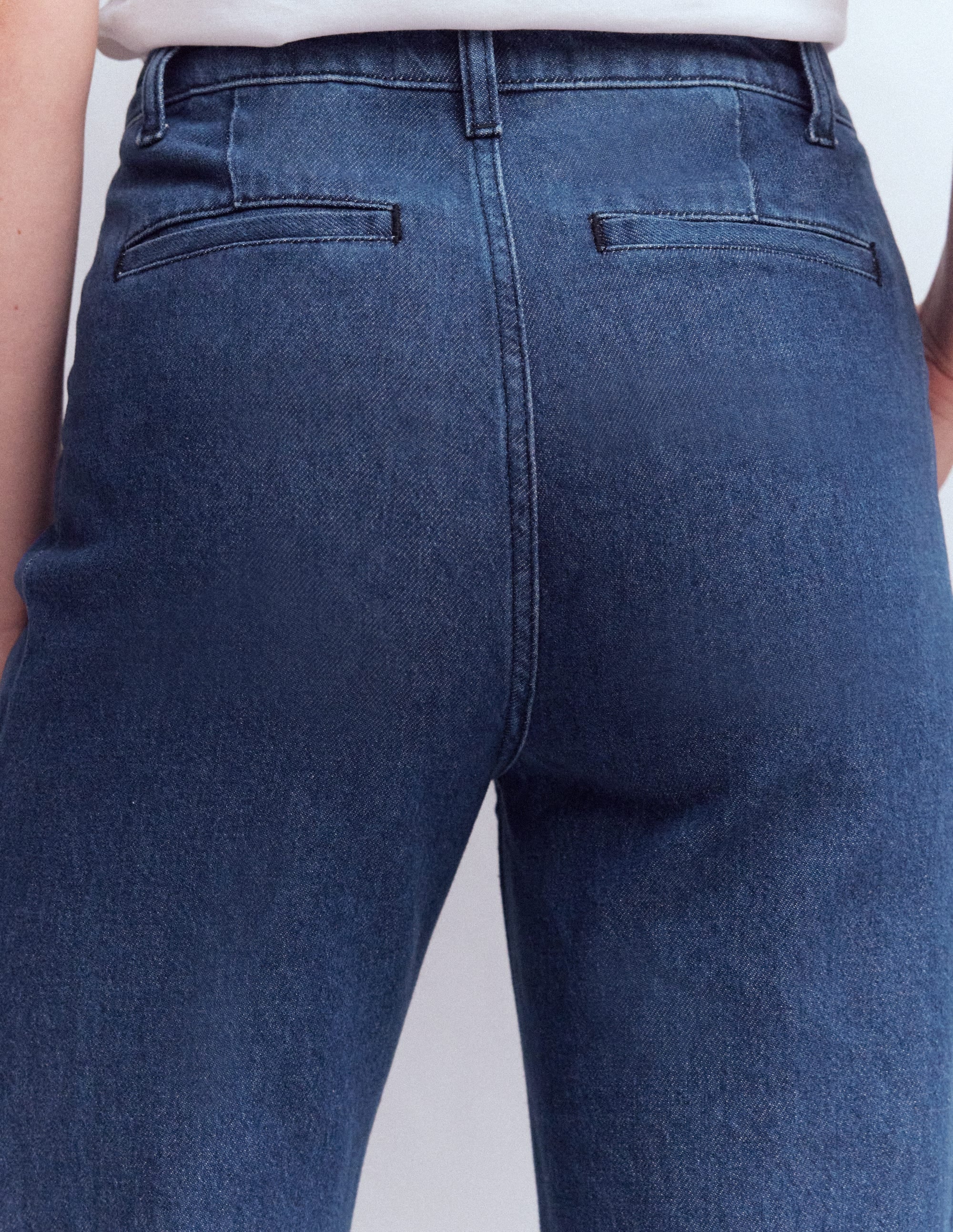 Jeans mit weitem Bein und Tasche-Medium Vintage