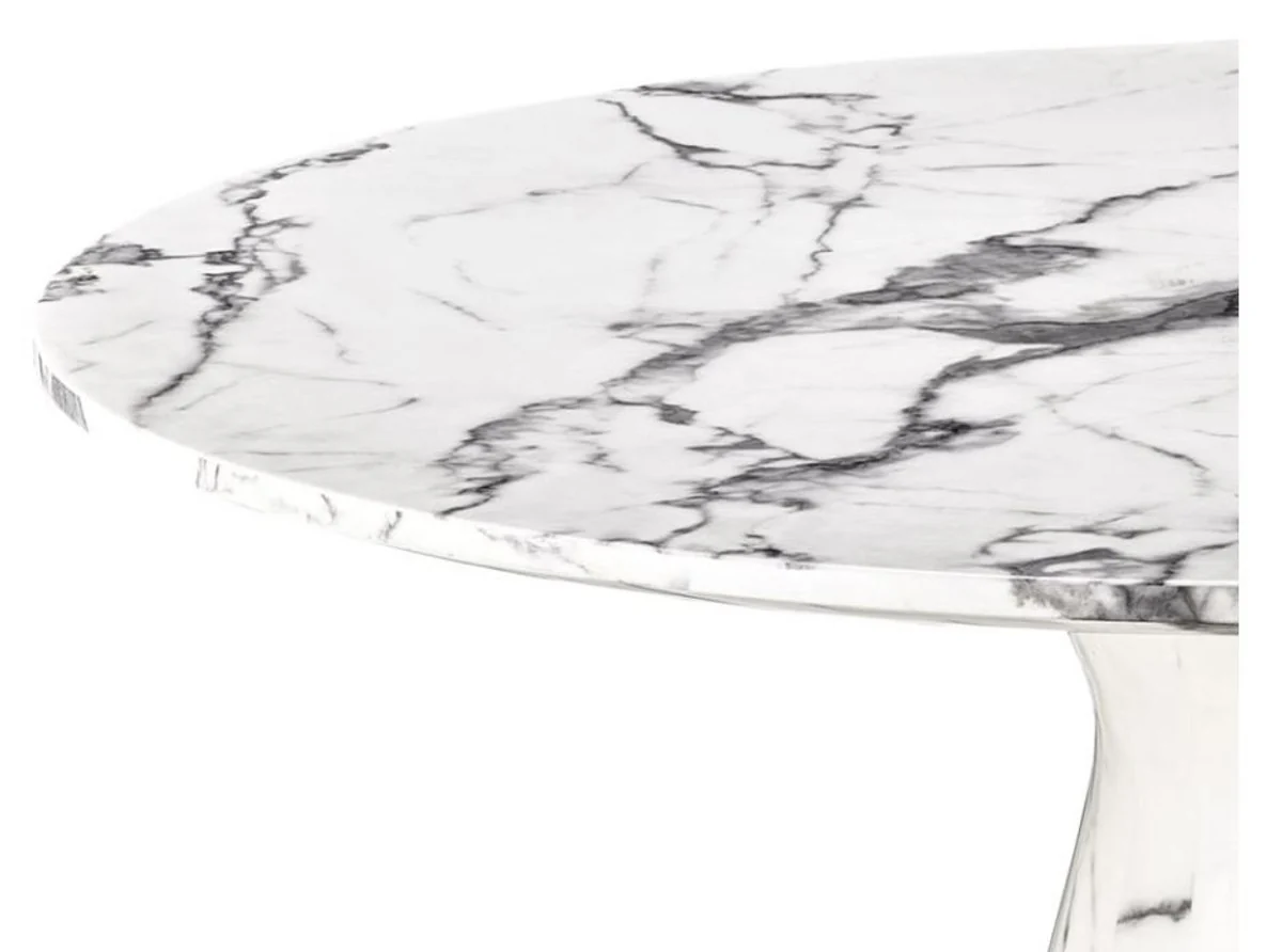 Designer dining table white 119.5 x H. 75 cm - luxury edition