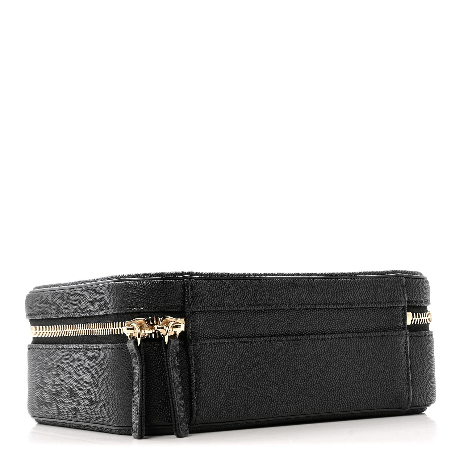 Caviar Quilted Medium CC Filigree Vanity Case Black - Top Club