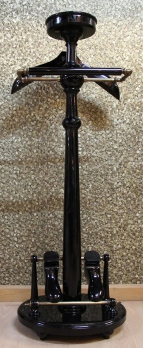 Designer Luxury Coat Rack New York Banker Style - Black / Brass - Dressboy - Clothes Rack Suit Rack - Baroque Empire Art Deco Art Nouveau Mute Servant Men's Servant Biedermeier