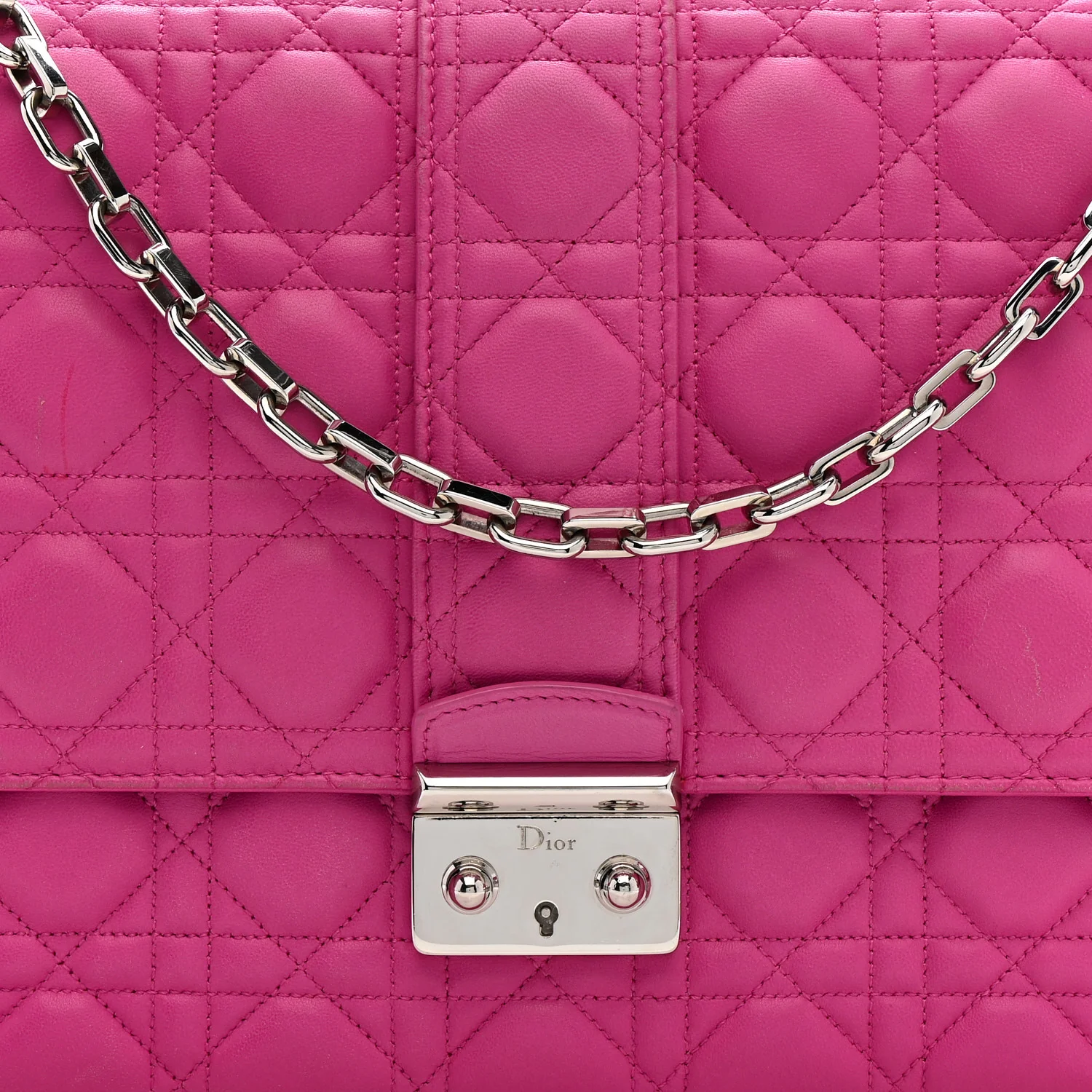 Lambskin Cannage Large Miss Dior Flap Sorbet - Top Club