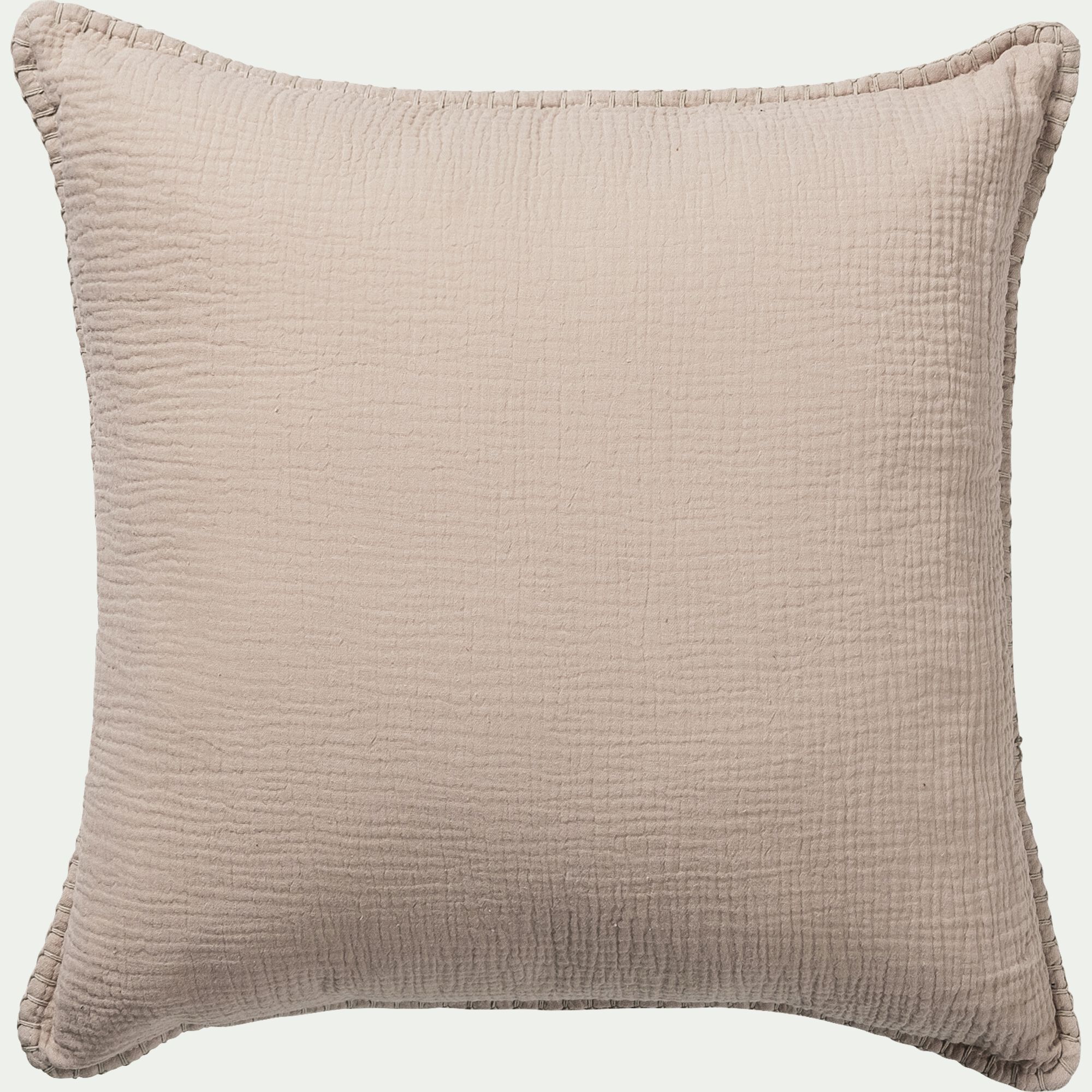TESSALY - Coussin en gaze de coton 45x45cm - beige alpilles