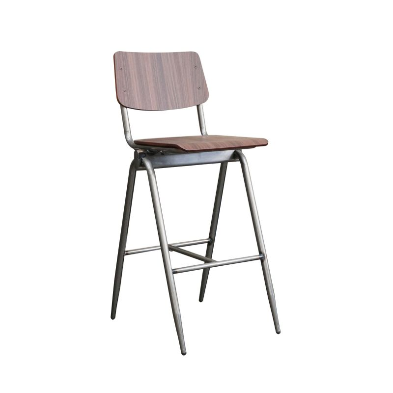 Barstoel Rock design set van 2 donkerbruin